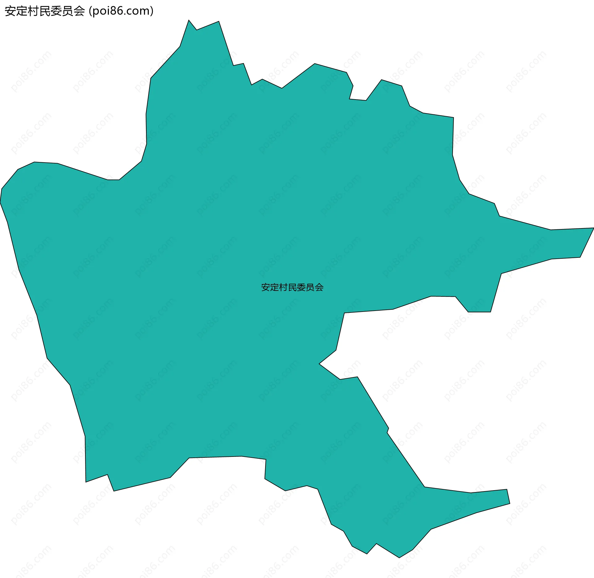 安定村民委员会边界地图