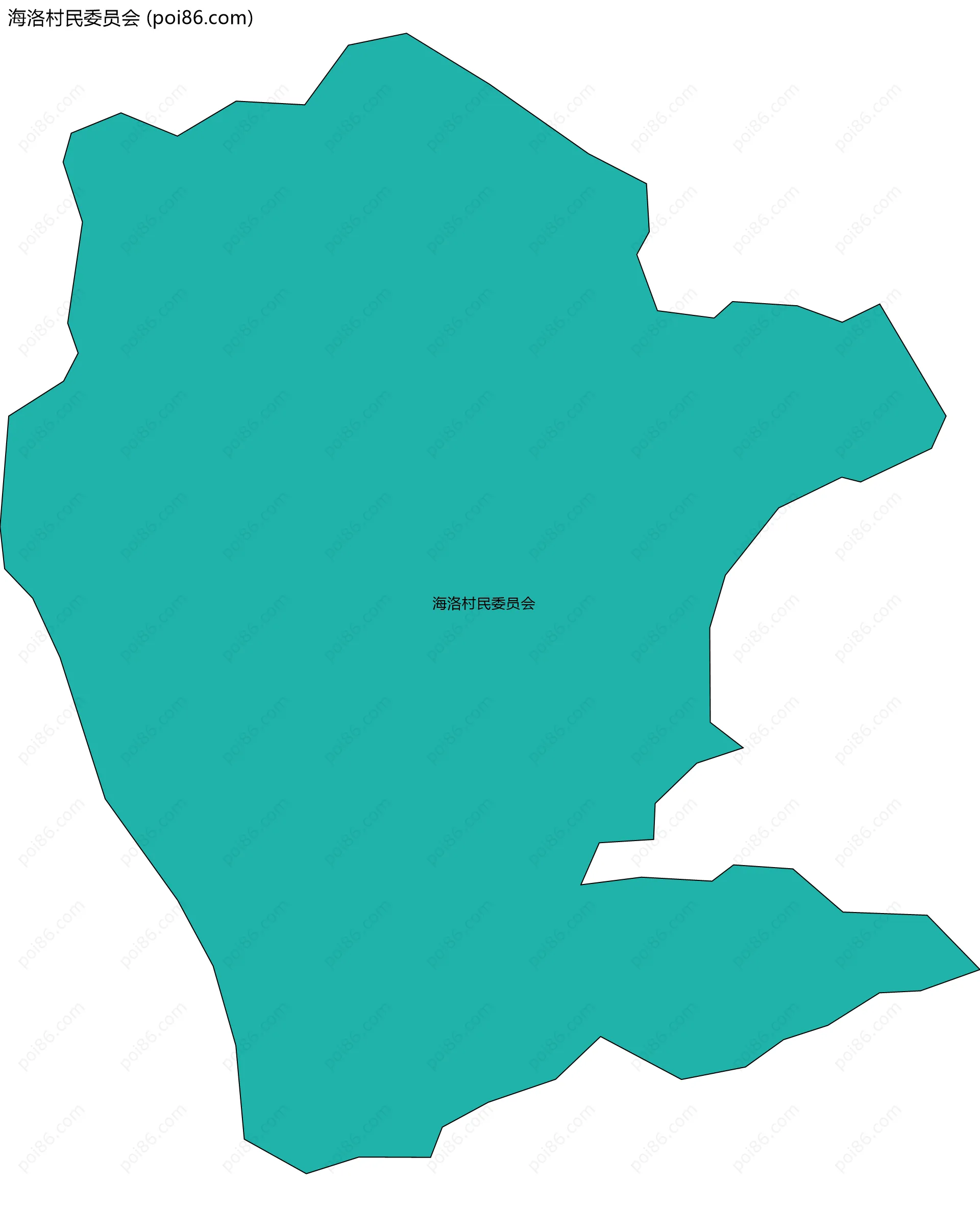 海洛村民委员会边界地图