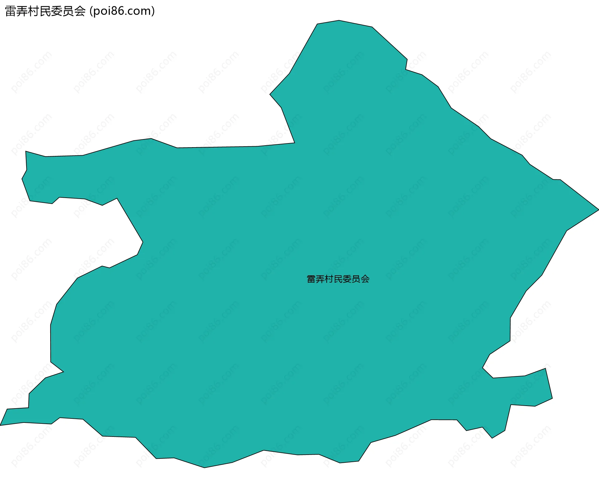 雷弄村民委员会边界地图