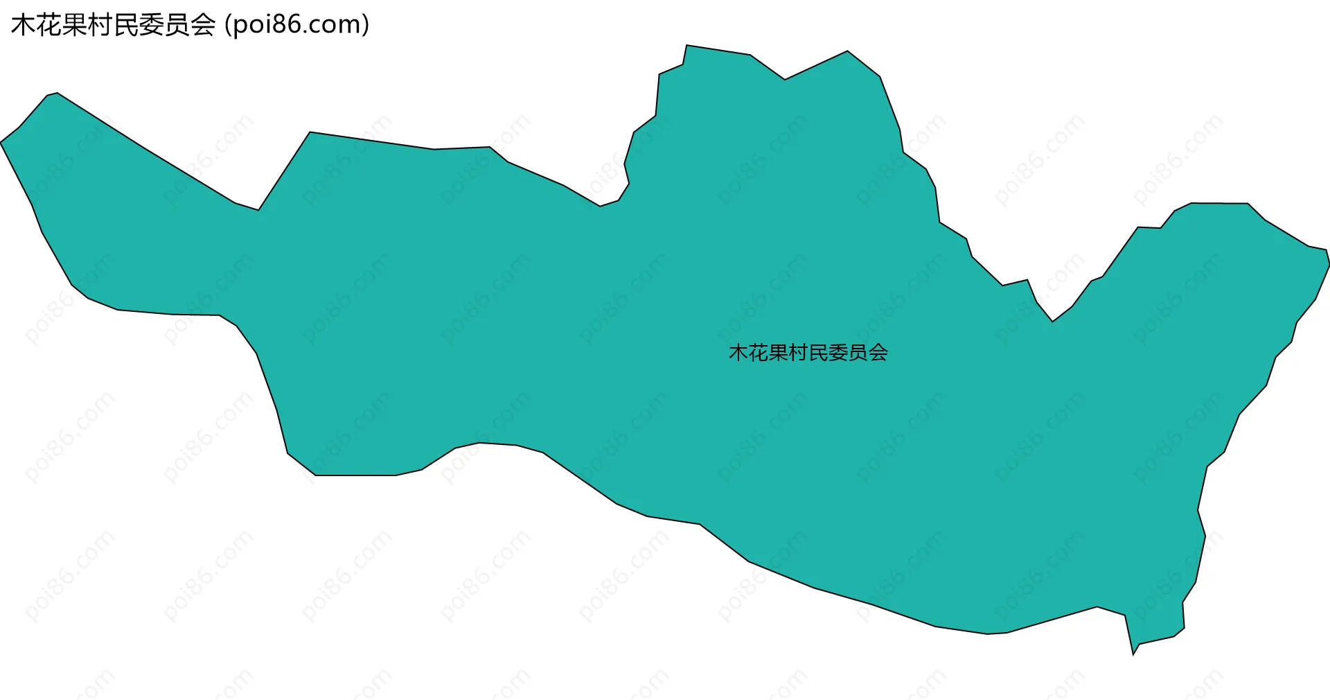 木花果村民委员会边界地图