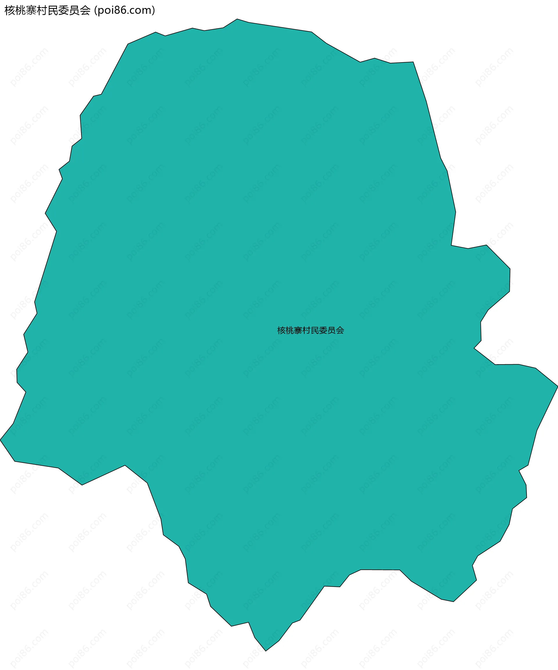 核桃寨村民委员会边界地图