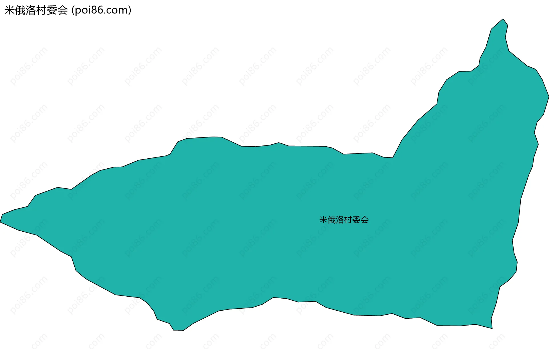 米俄洛村委会边界地图
