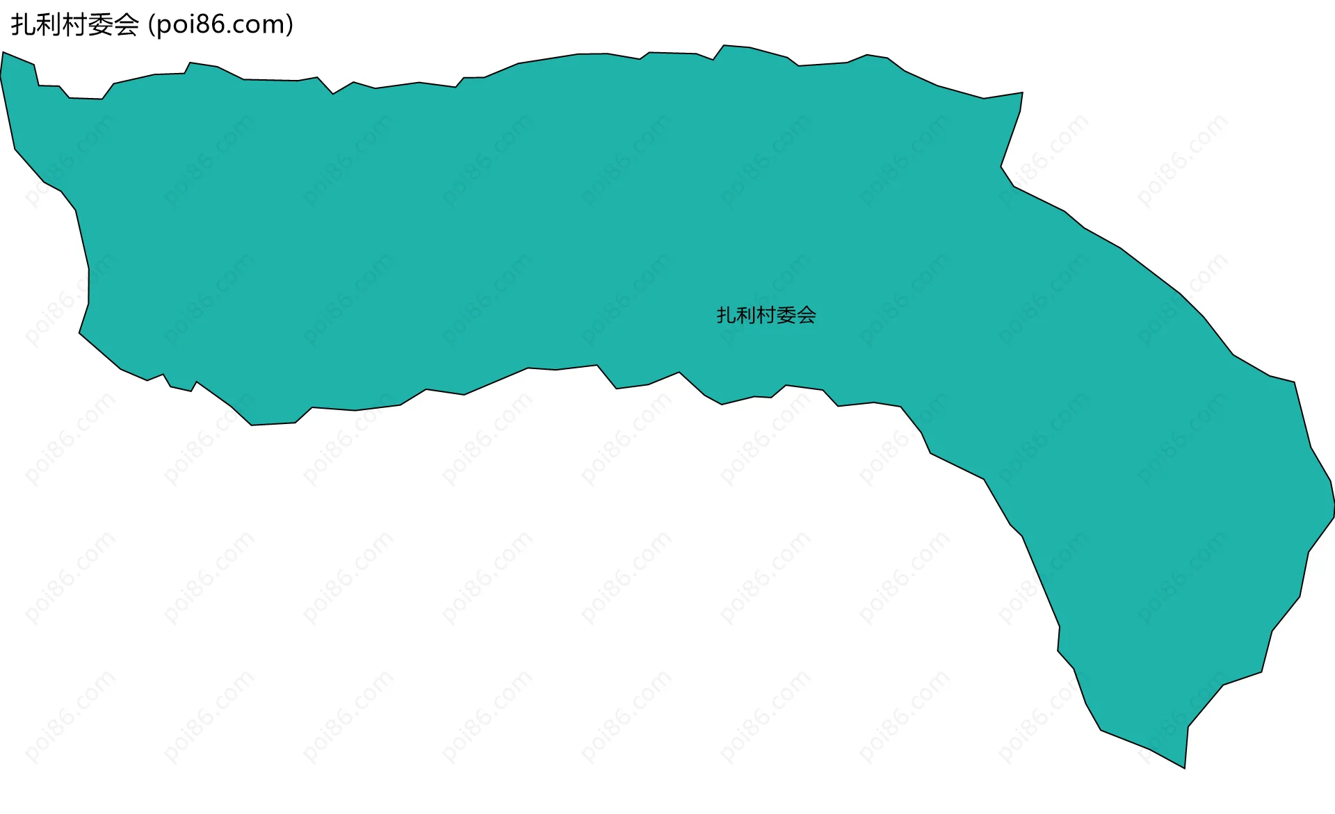 扎利村委会边界地图