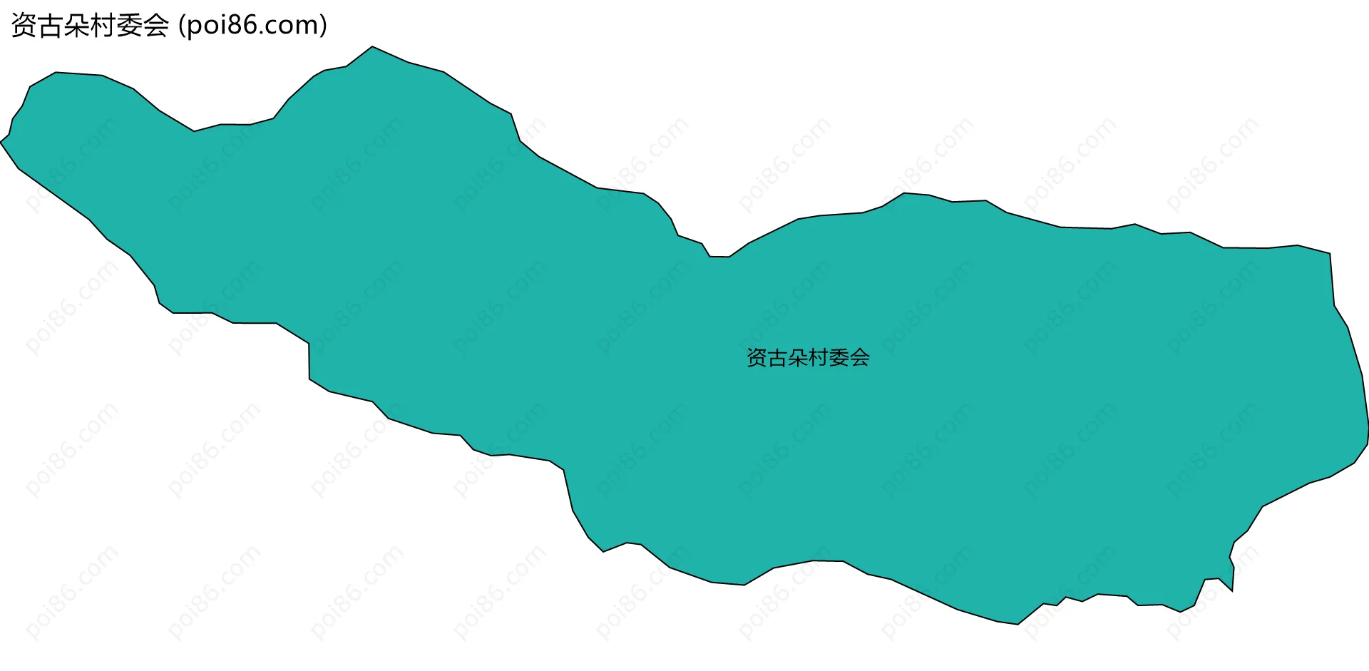 资古朵村委会边界地图