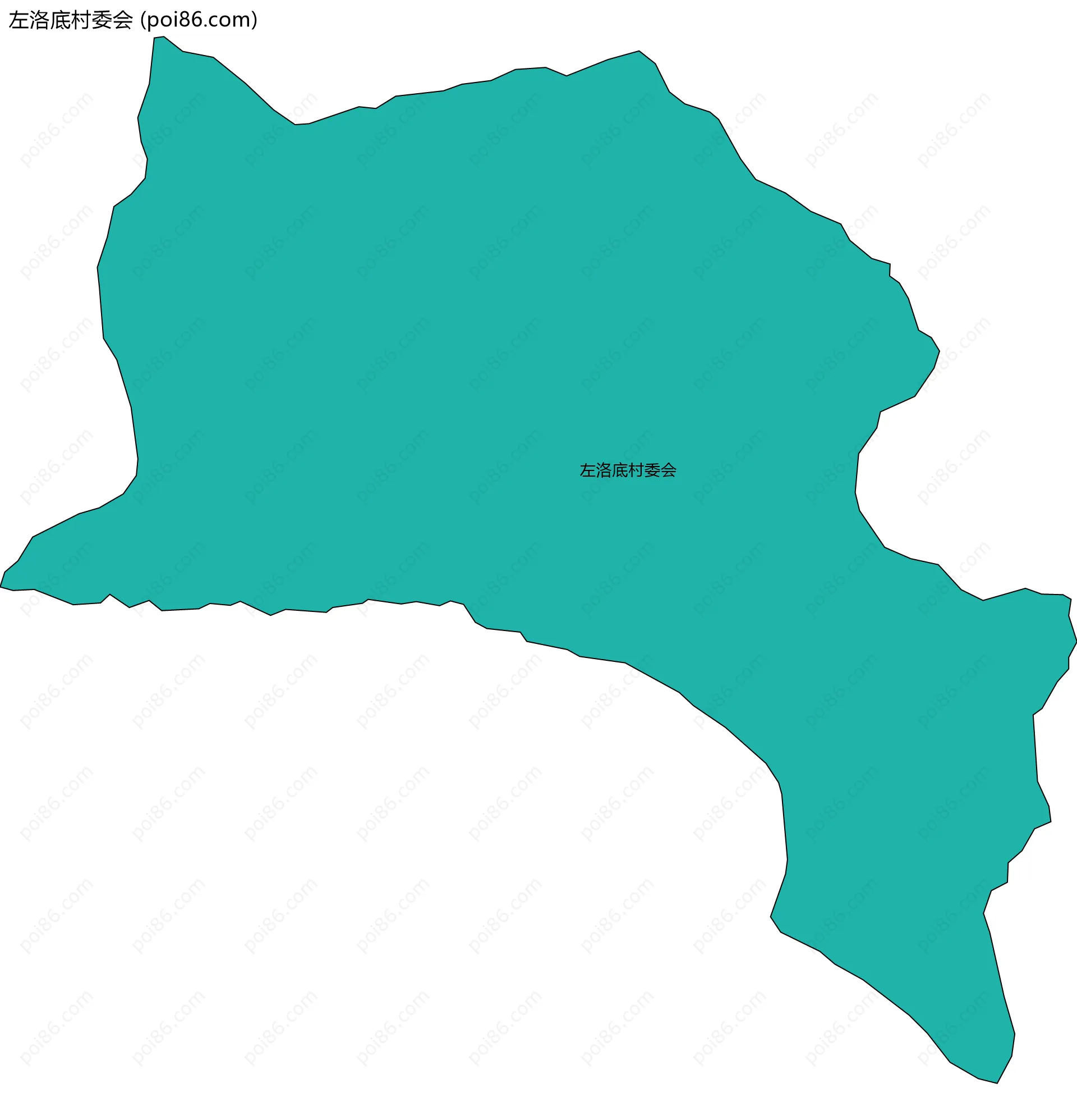 左洛底村委会边界地图