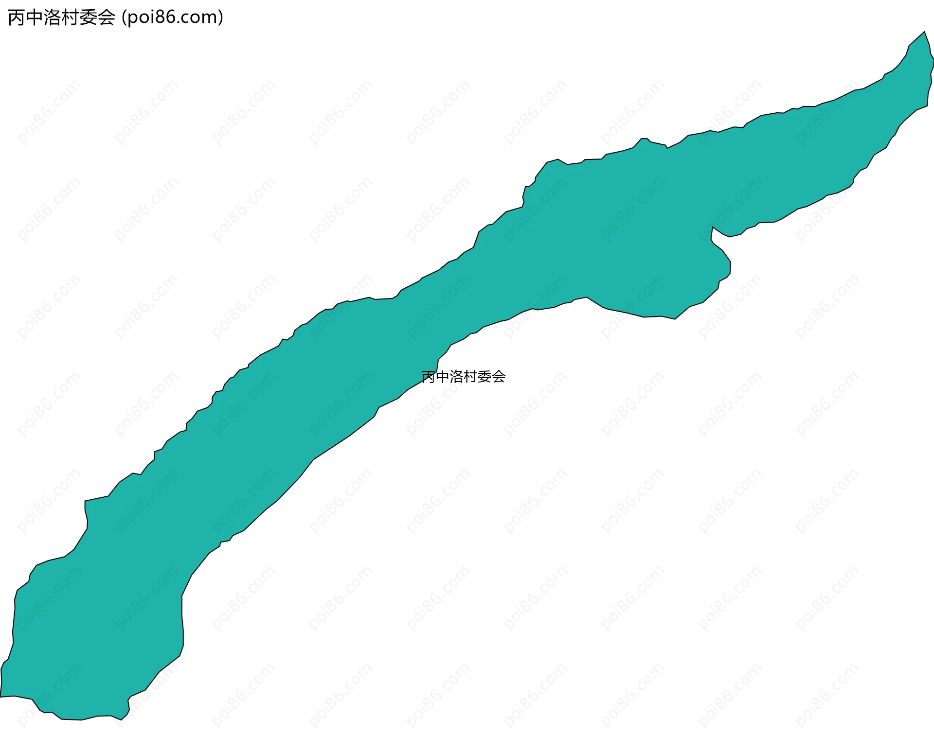 丙中洛村委会边界地图
