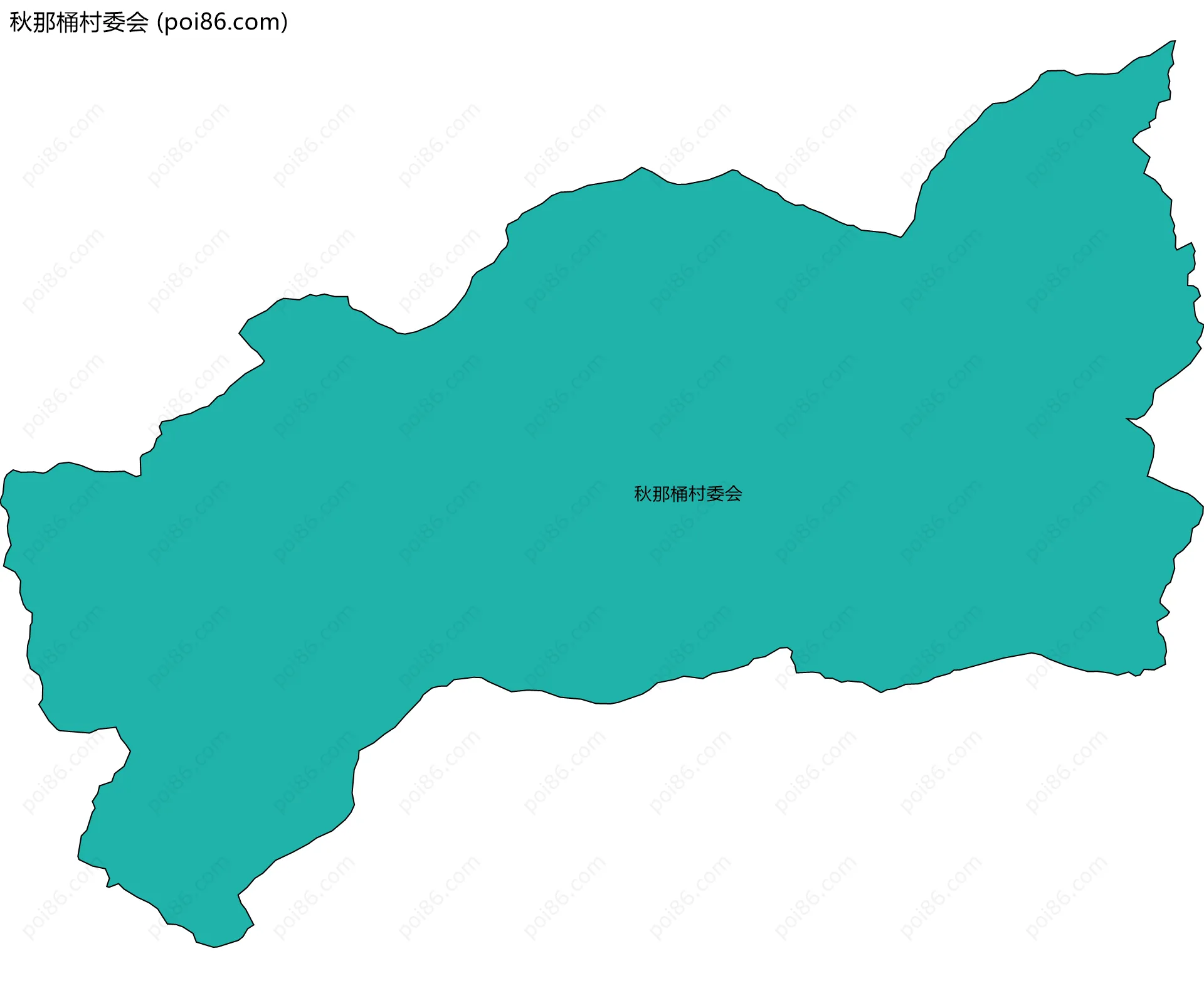 秋那桶村委会边界地图