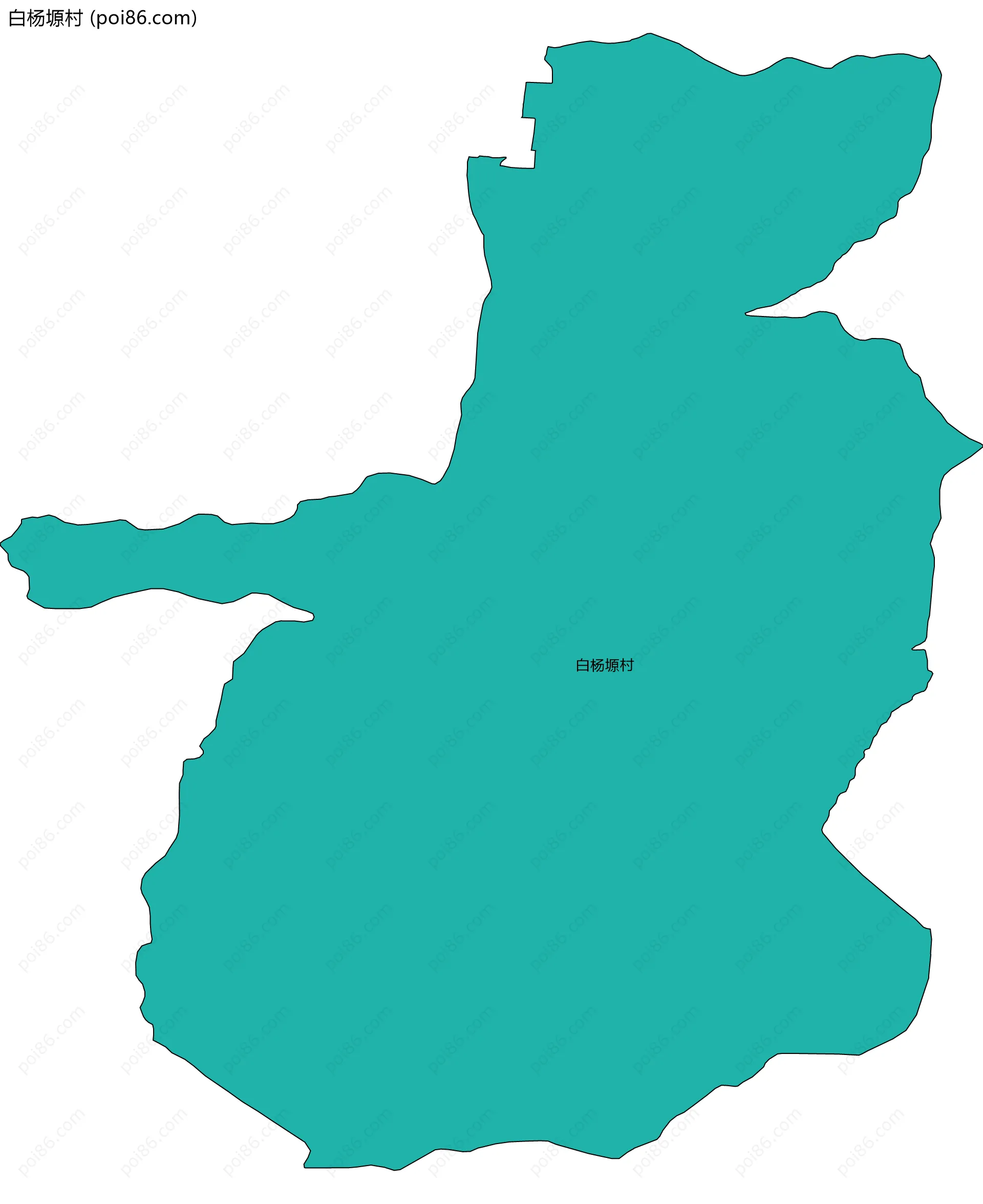 白杨塬村边界地图