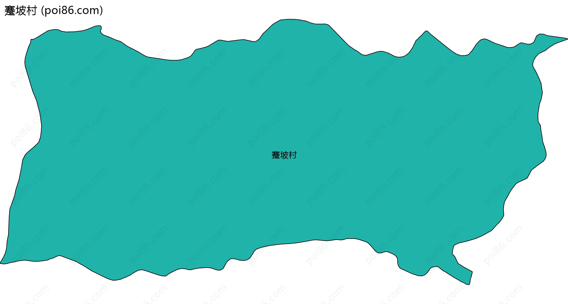 蹇坡村边界地图