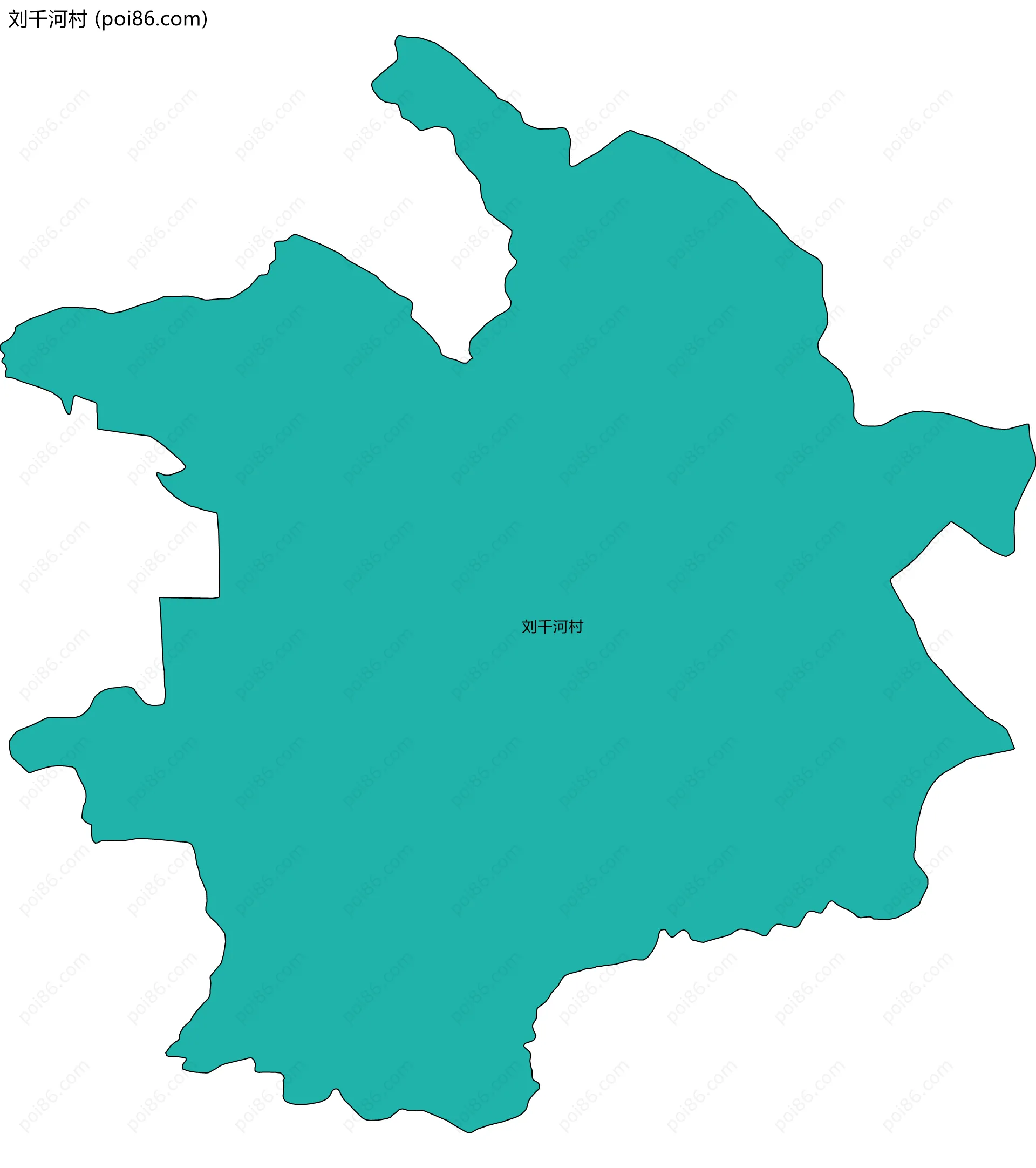 刘千河村边界地图