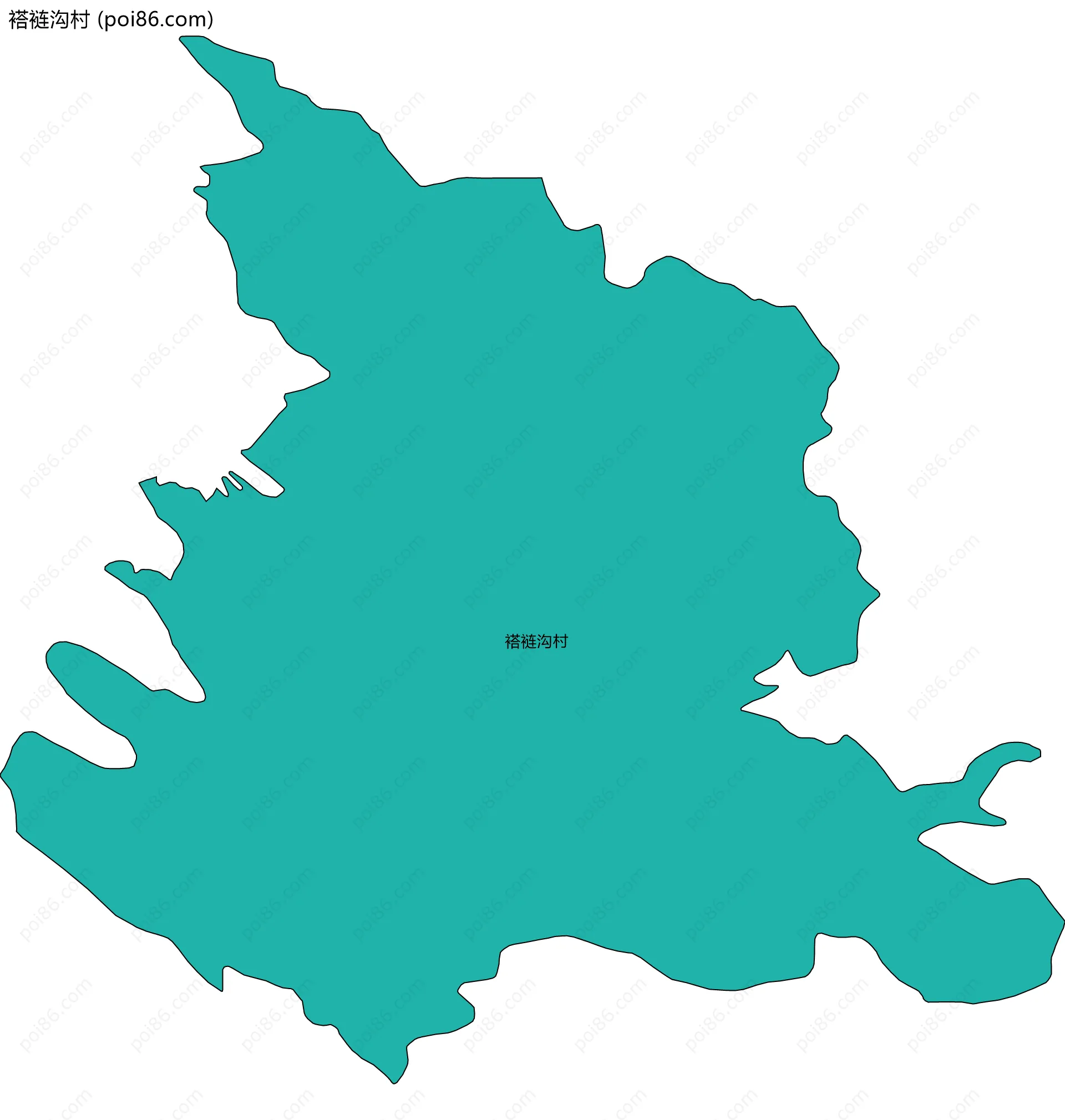 褡裢沟村边界地图