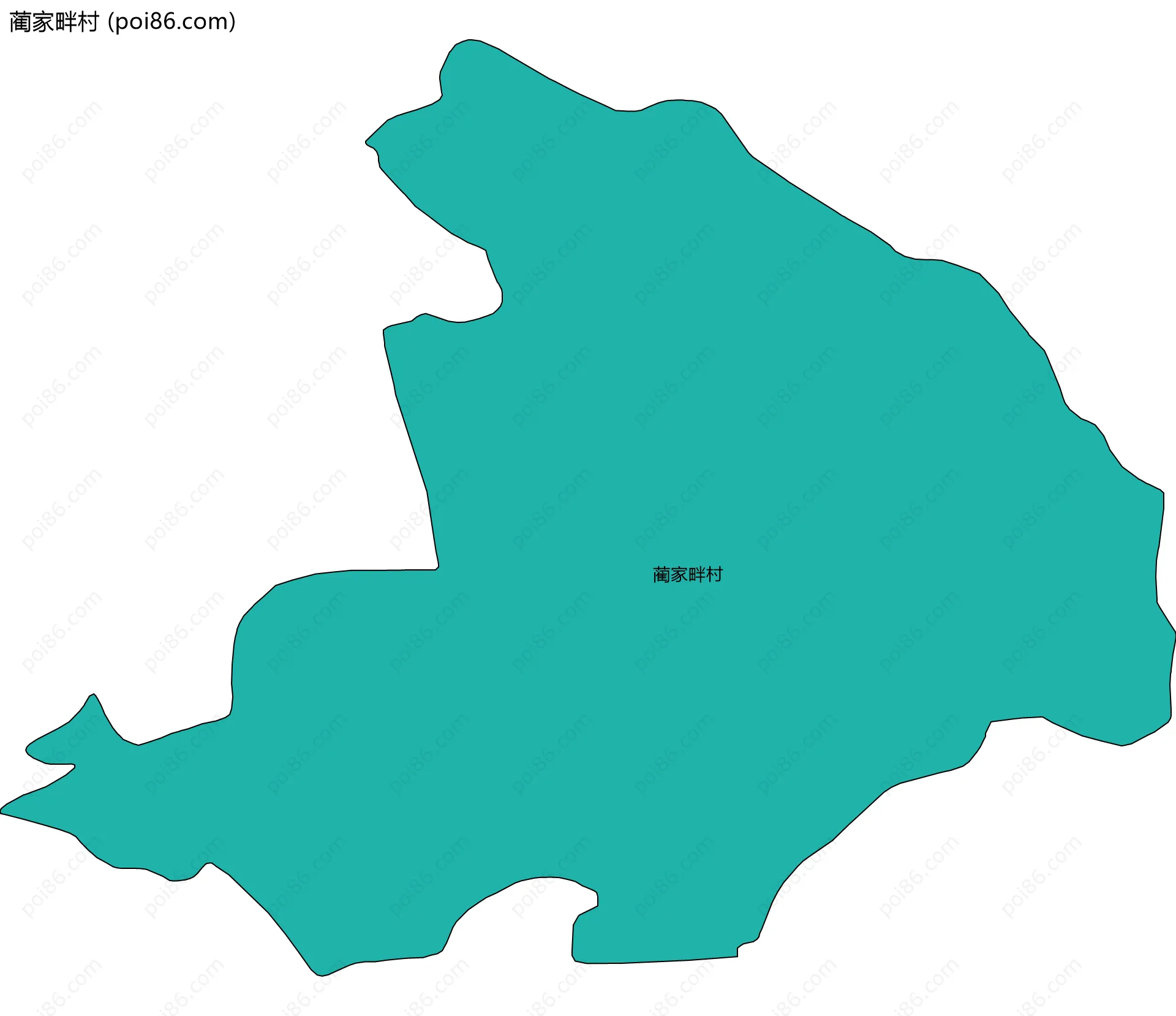 蔺家畔村边界地图