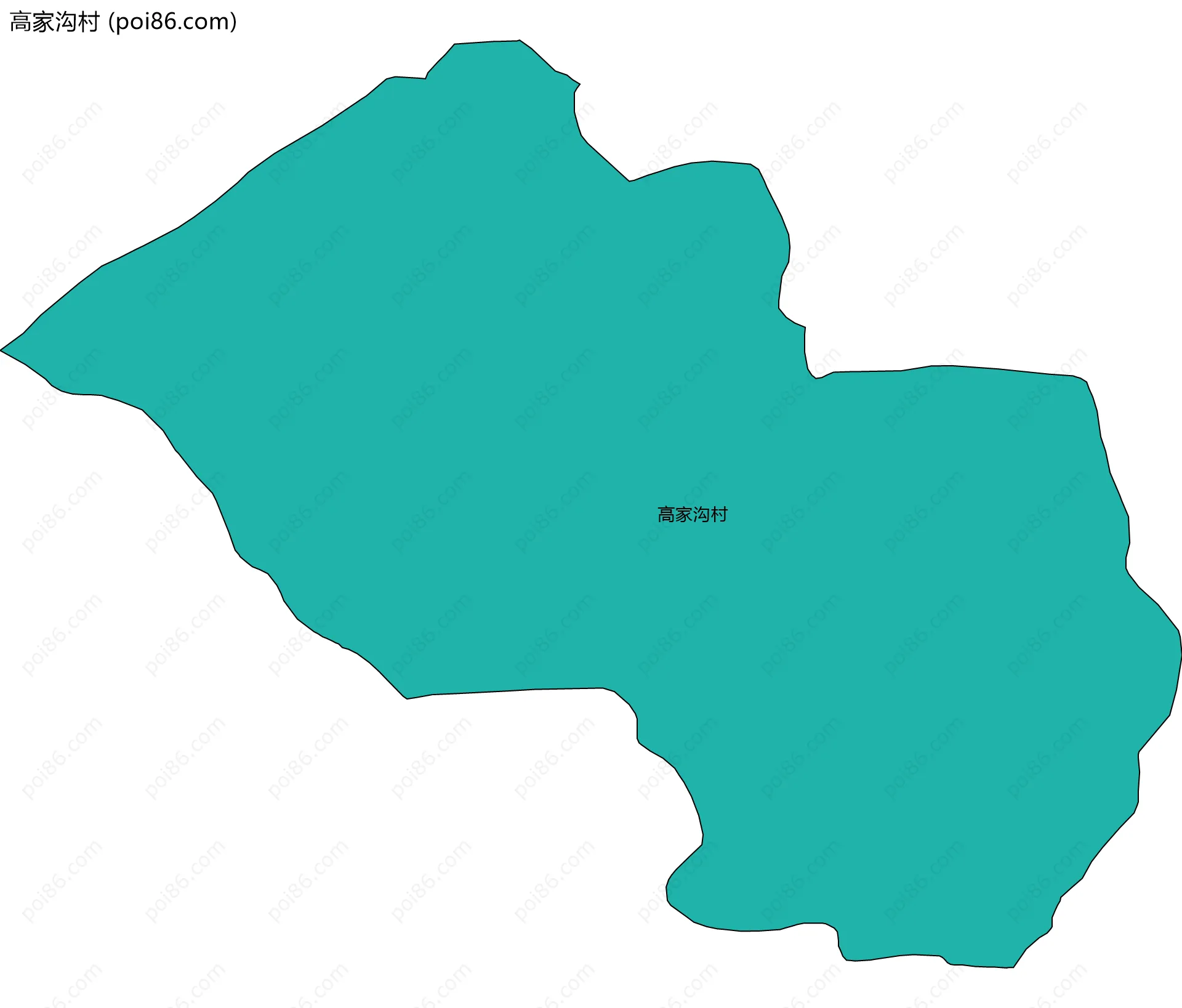 高家沟村边界地图