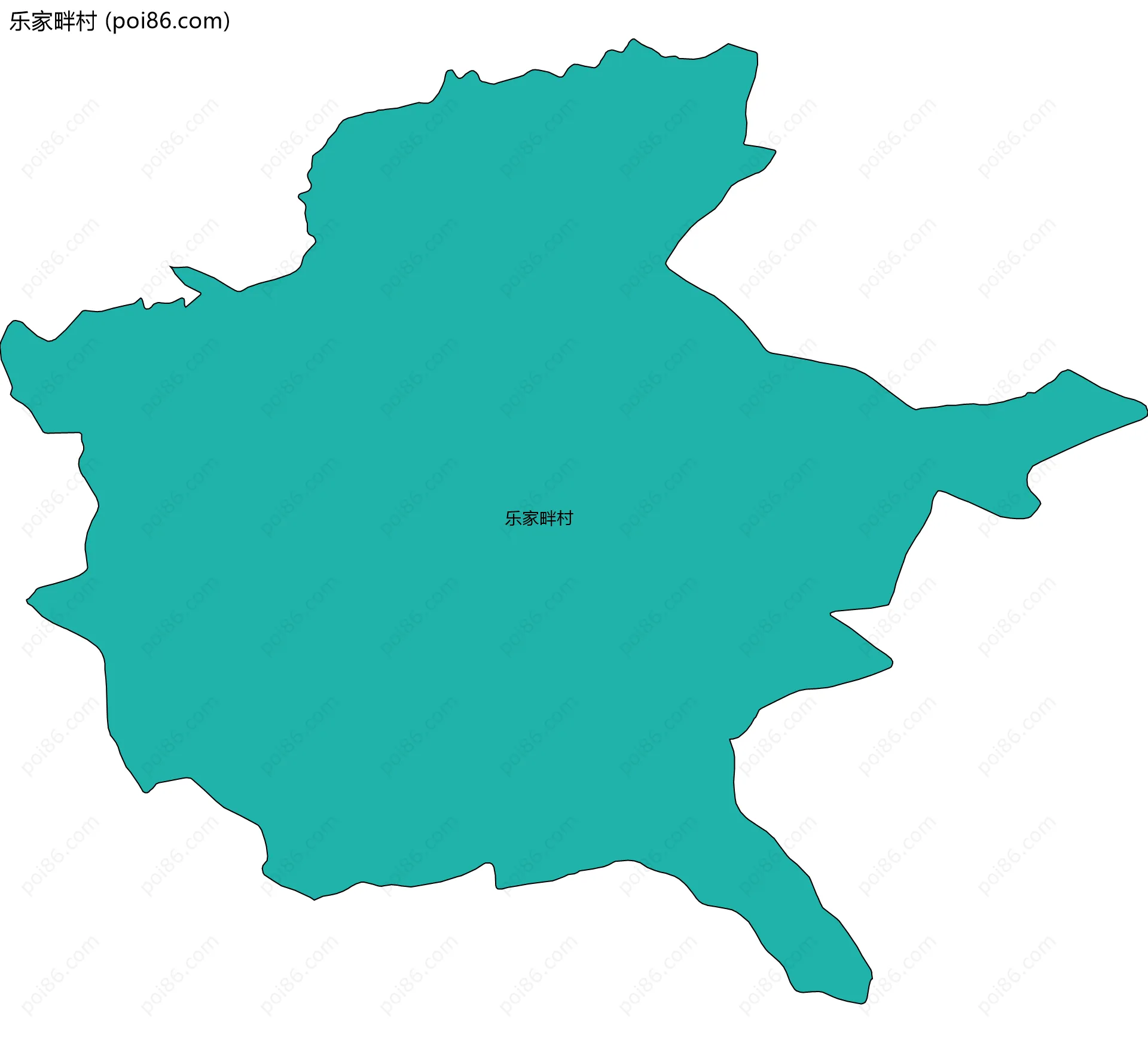 乐家畔村边界地图