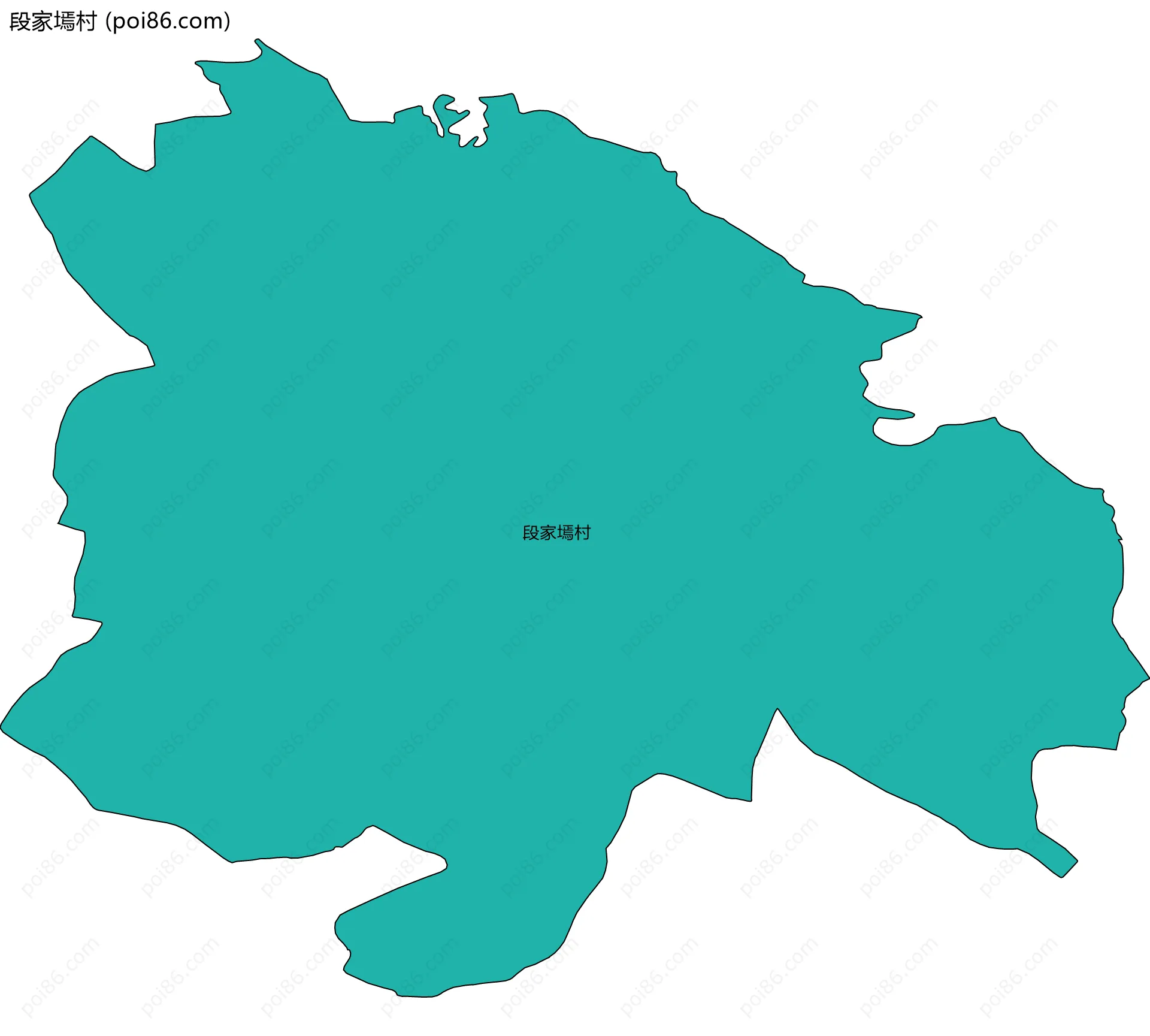 段家墕村边界地图