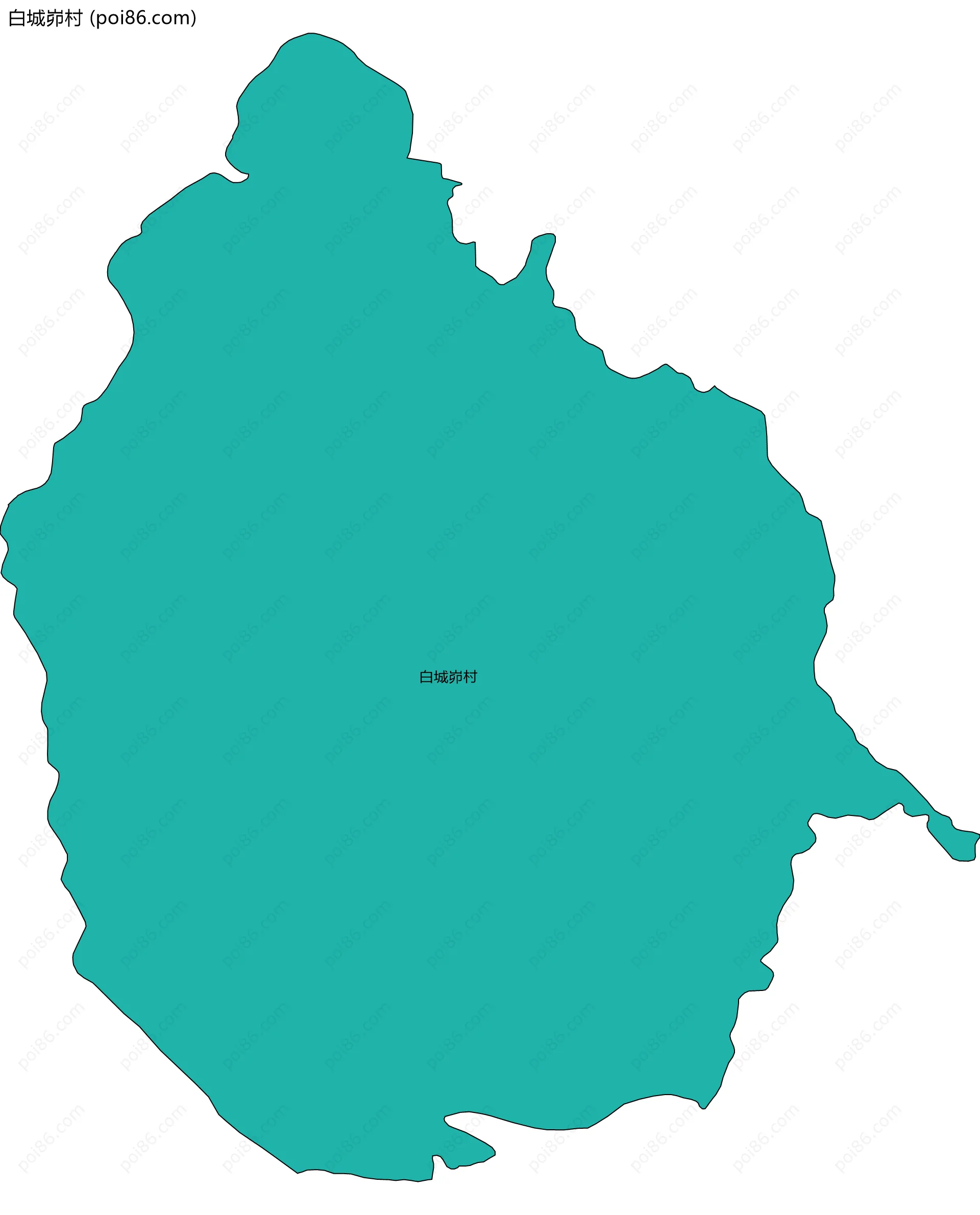 白城峁村边界地图