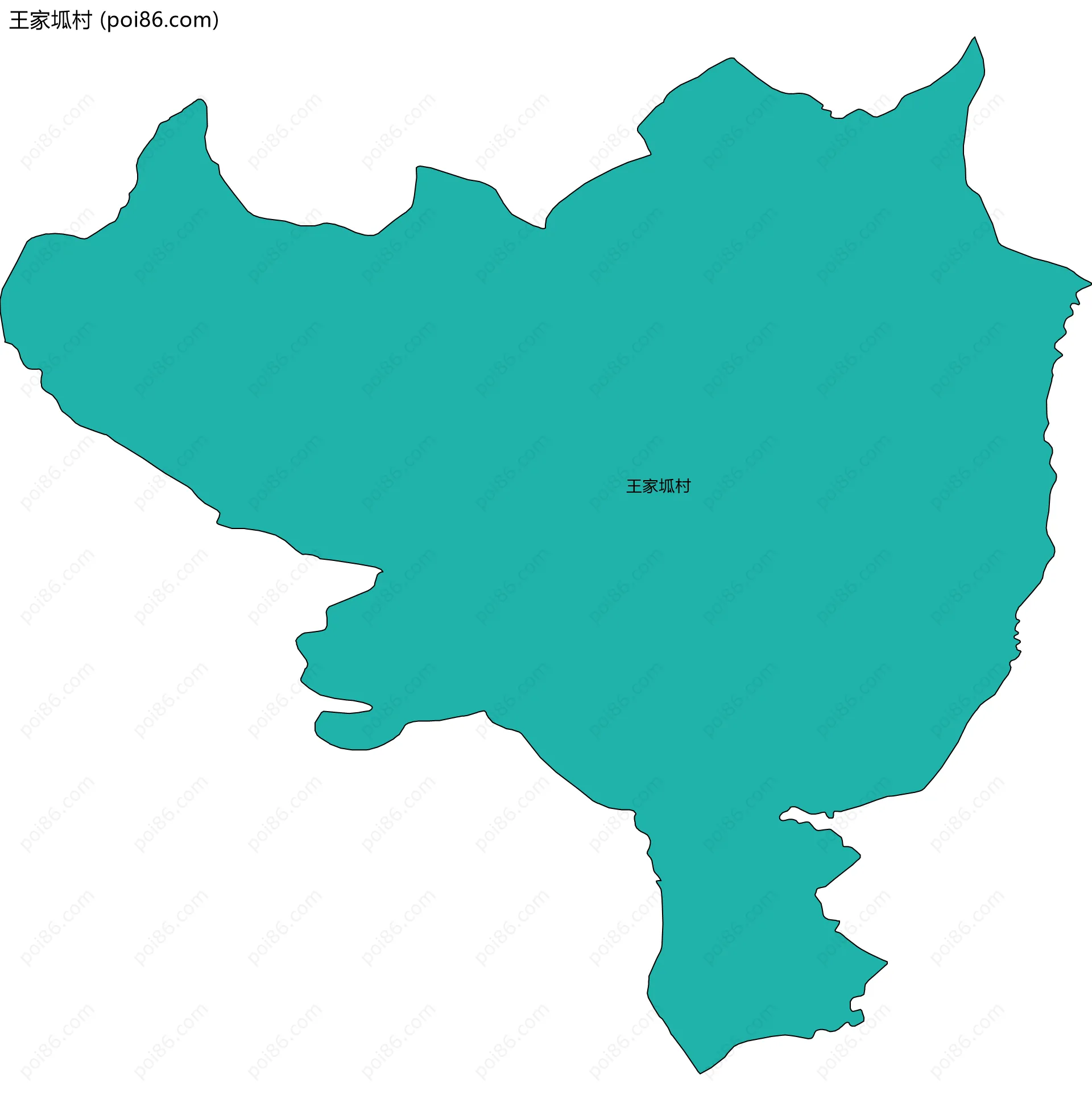 王家坬村边界地图