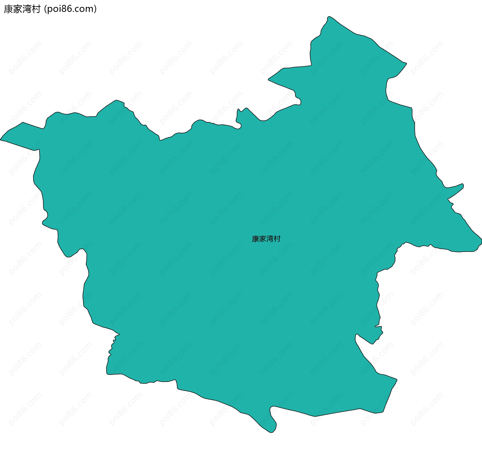 康家湾村边界地图