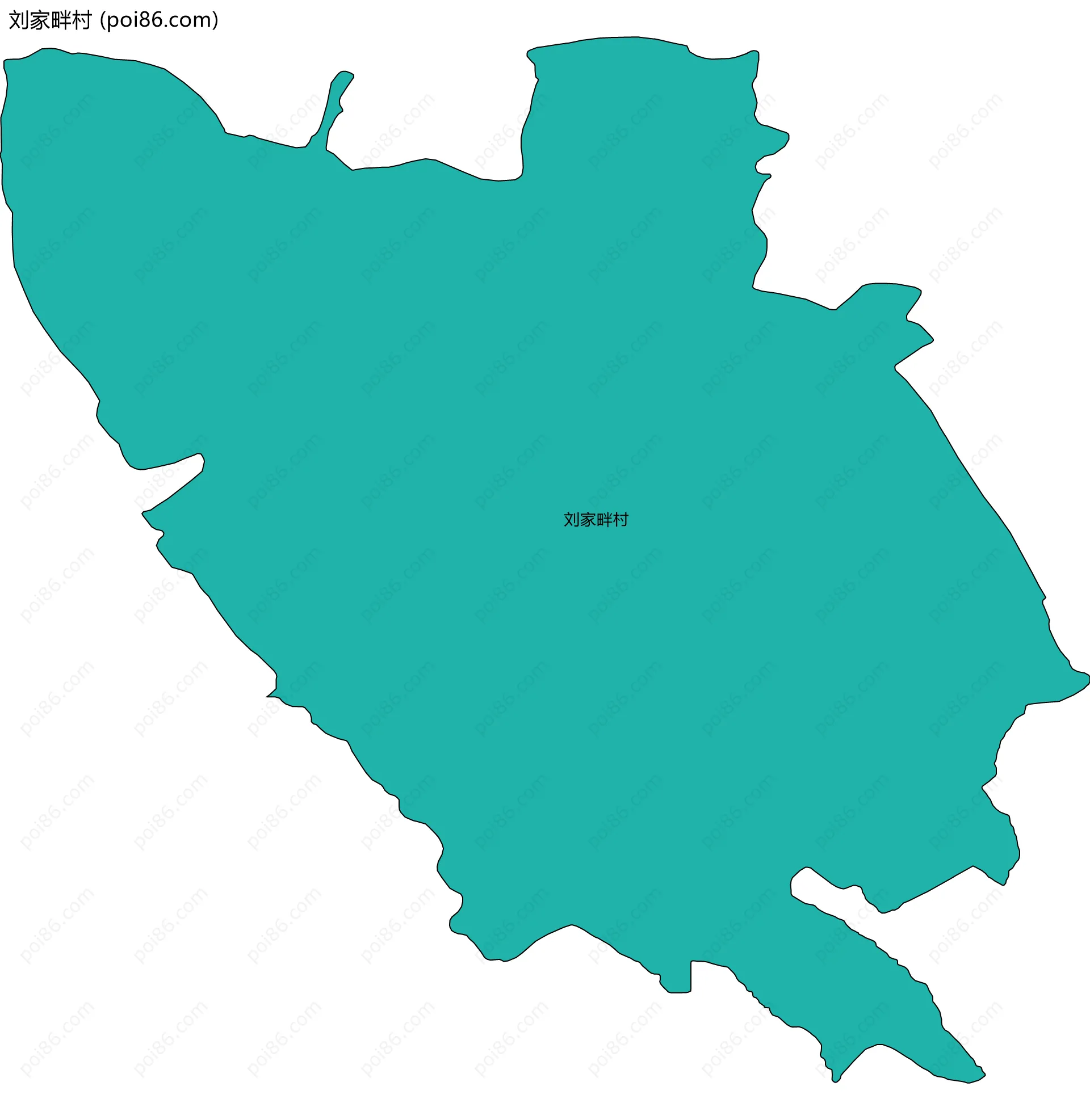 刘家畔村边界地图