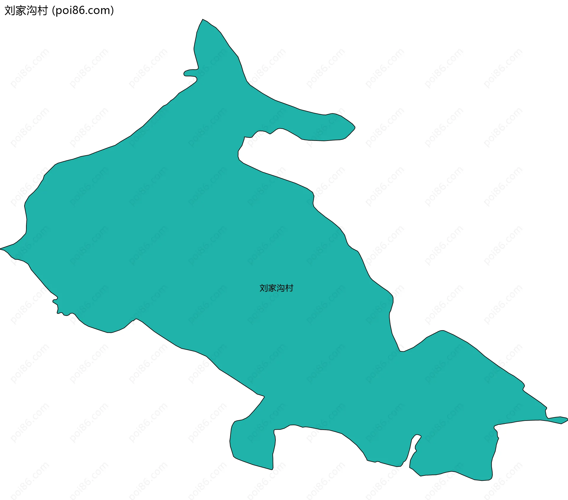 刘家沟村边界地图