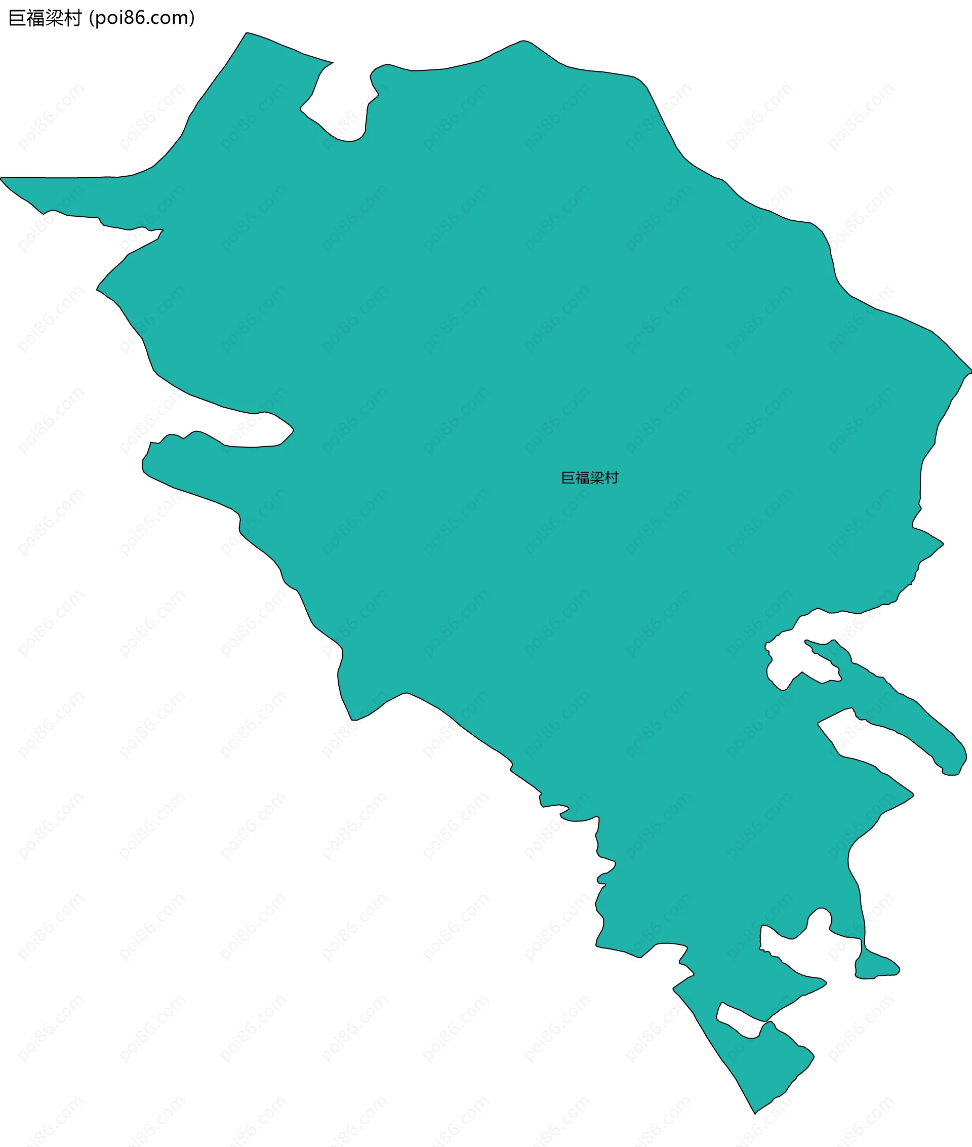 巨福梁村边界地图