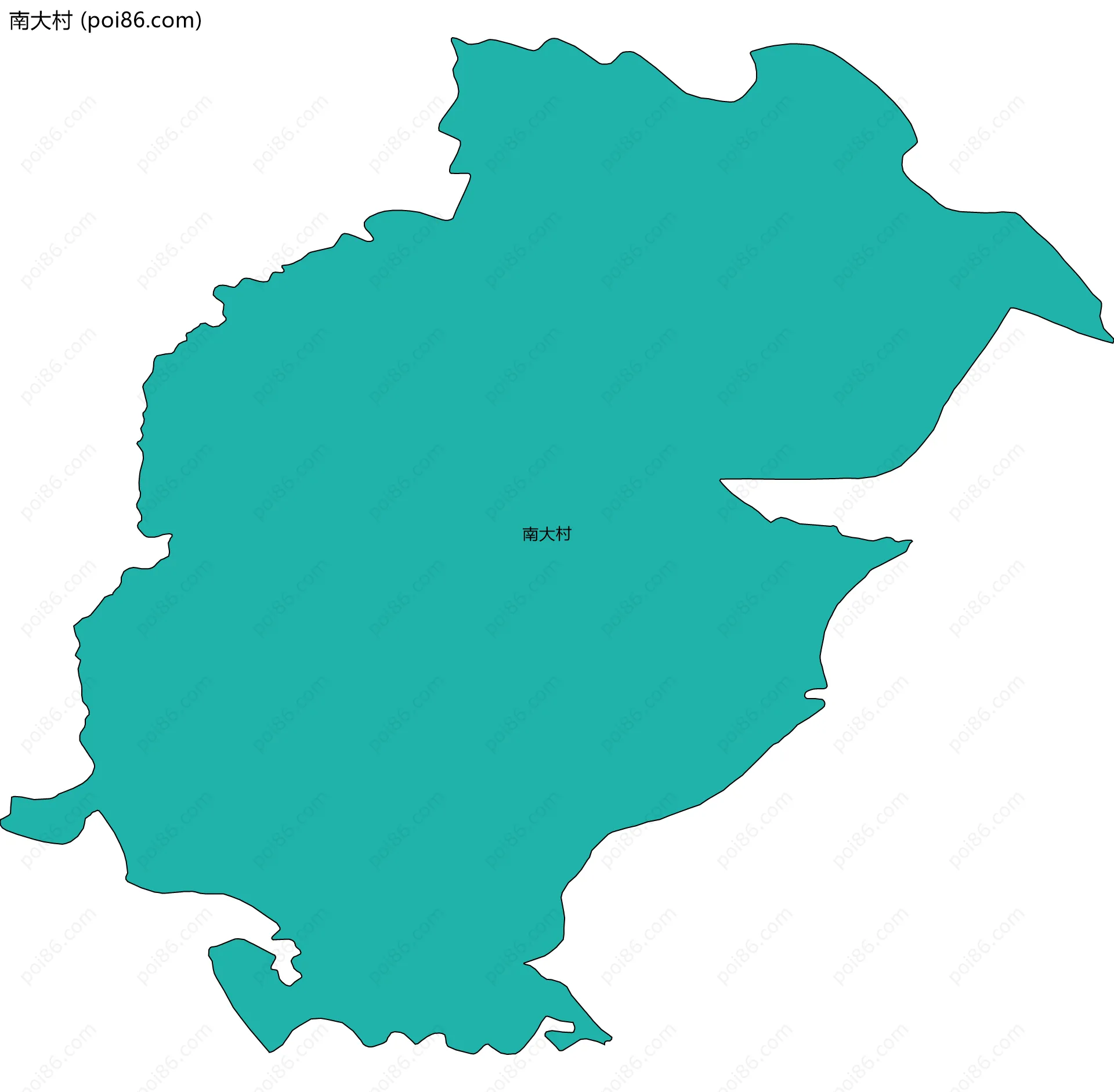 南大村边界地图