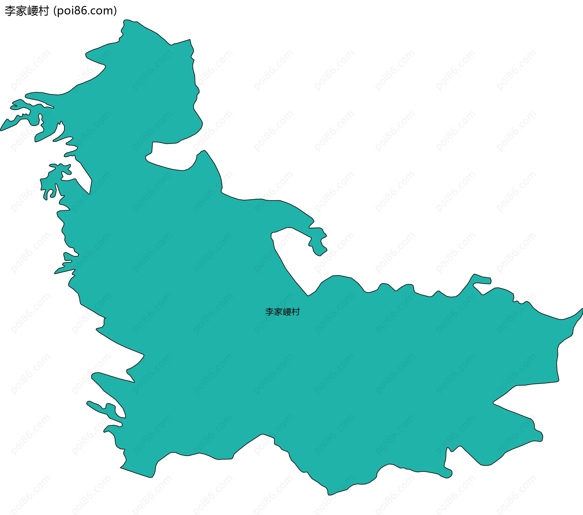 李家崾村边界地图