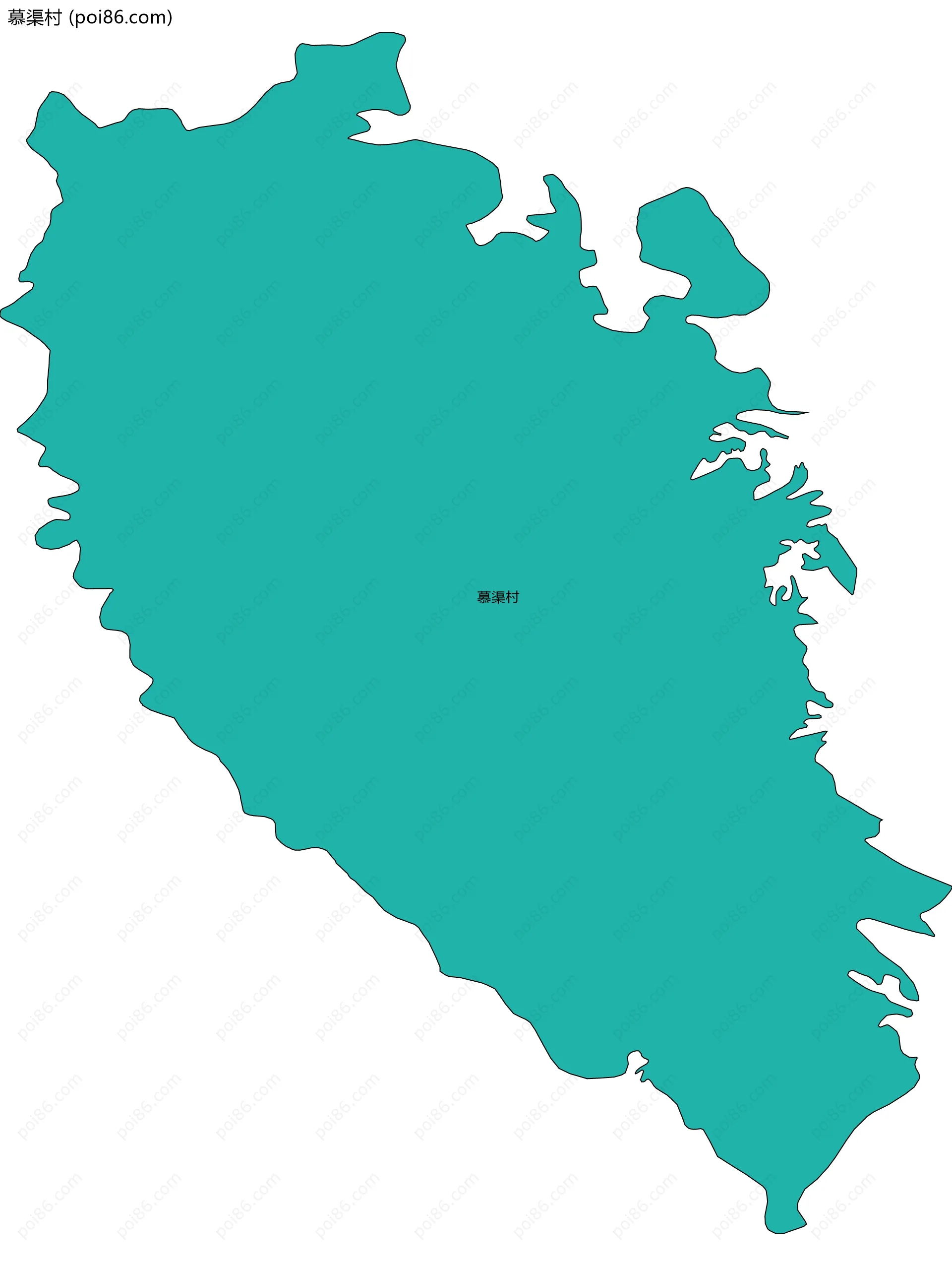 慕渠村边界地图