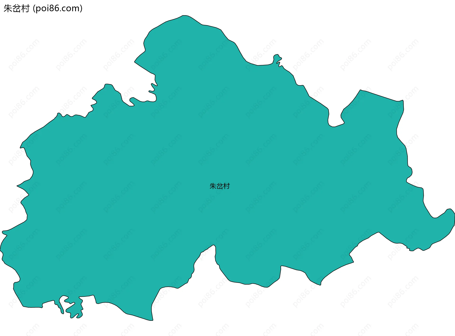 朱岔村边界地图