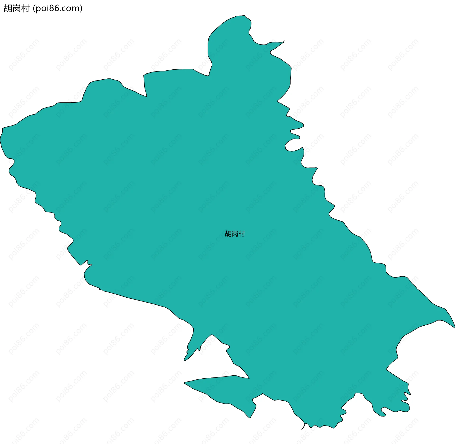胡岗村边界地图