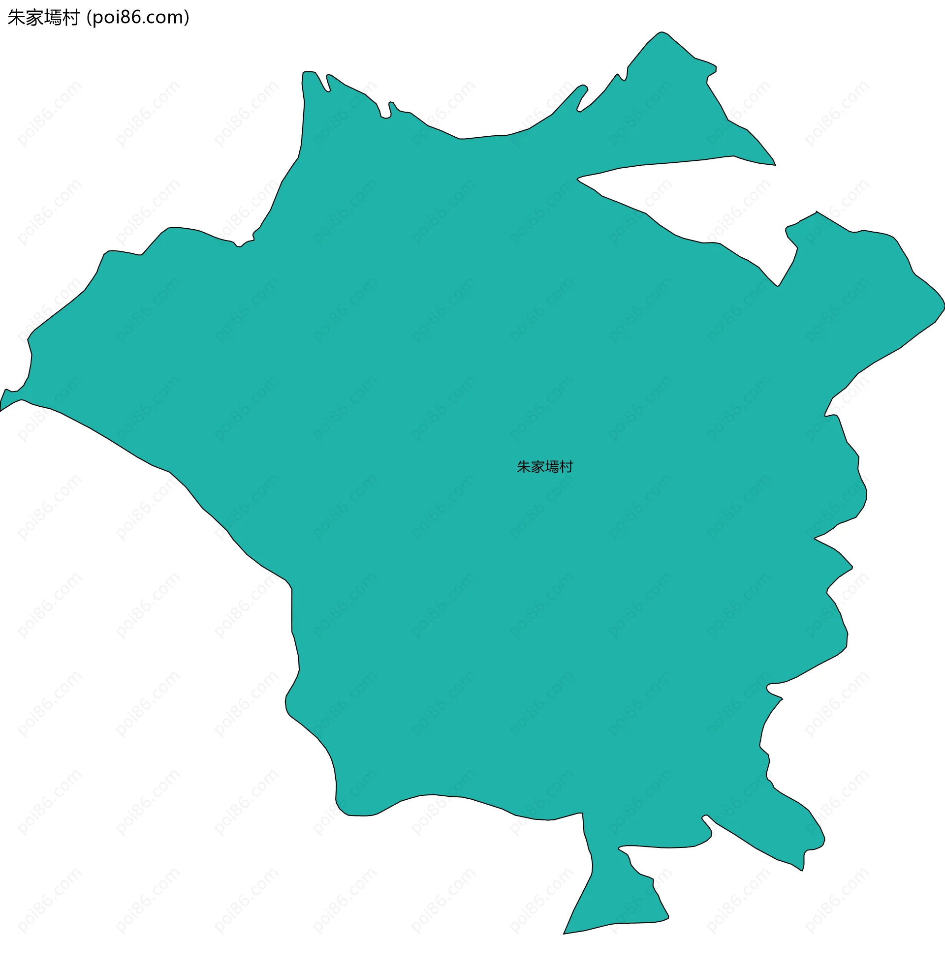 朱家墕村边界地图