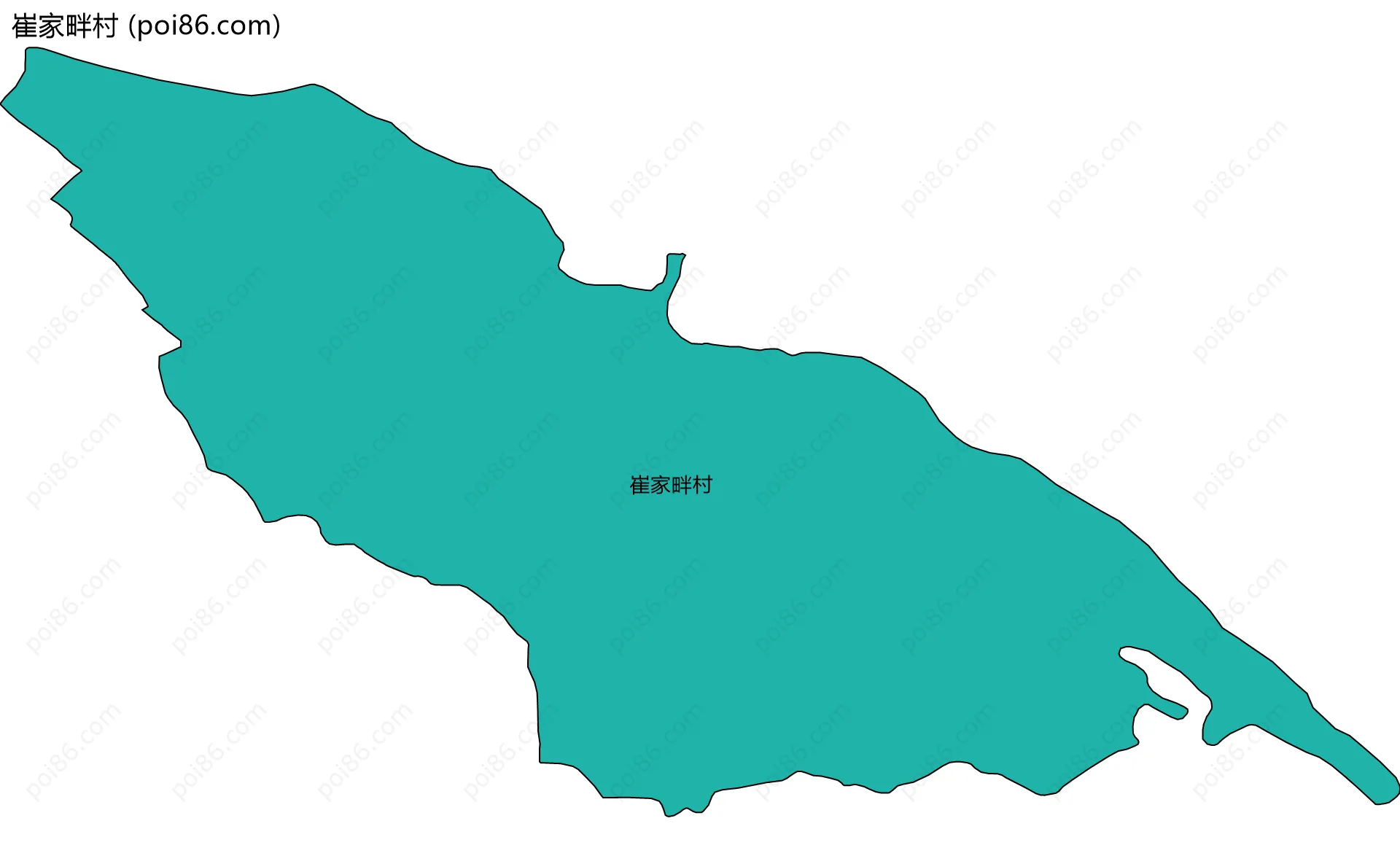 崔家畔村边界地图