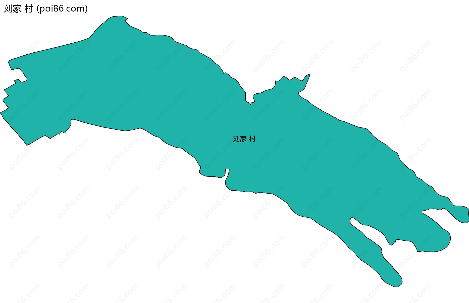 刘家 村边界地图