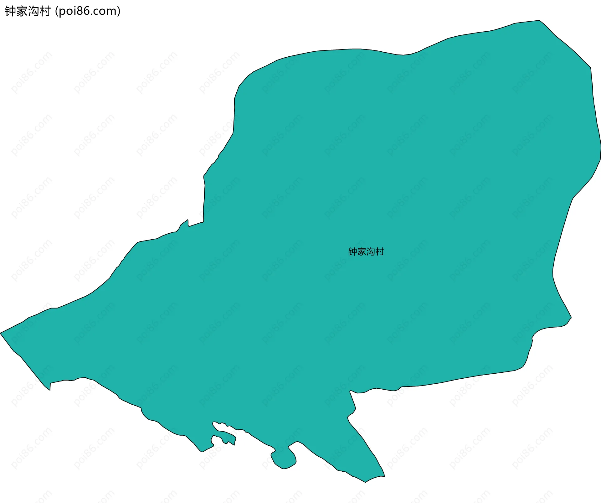 钟家沟村边界地图