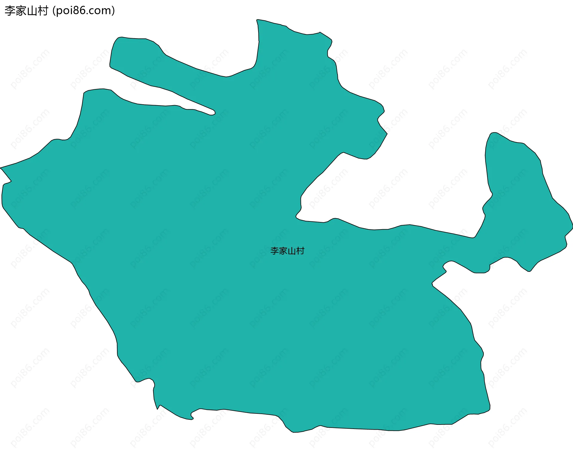 李家山村边界地图