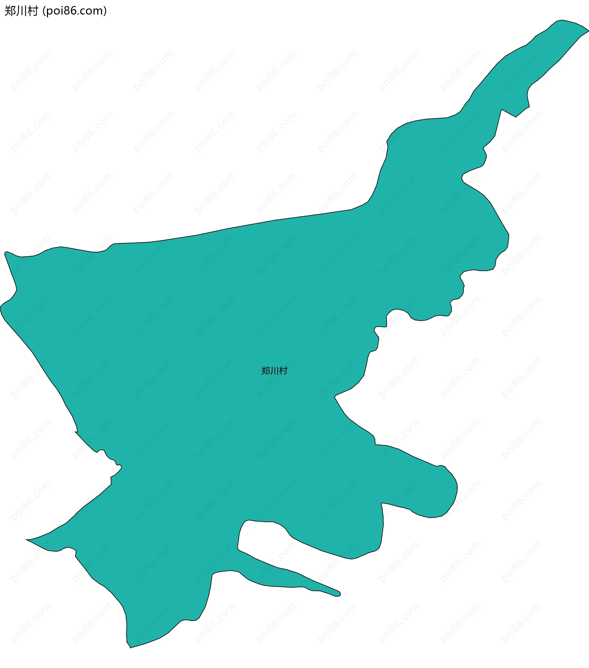 郑川村边界地图