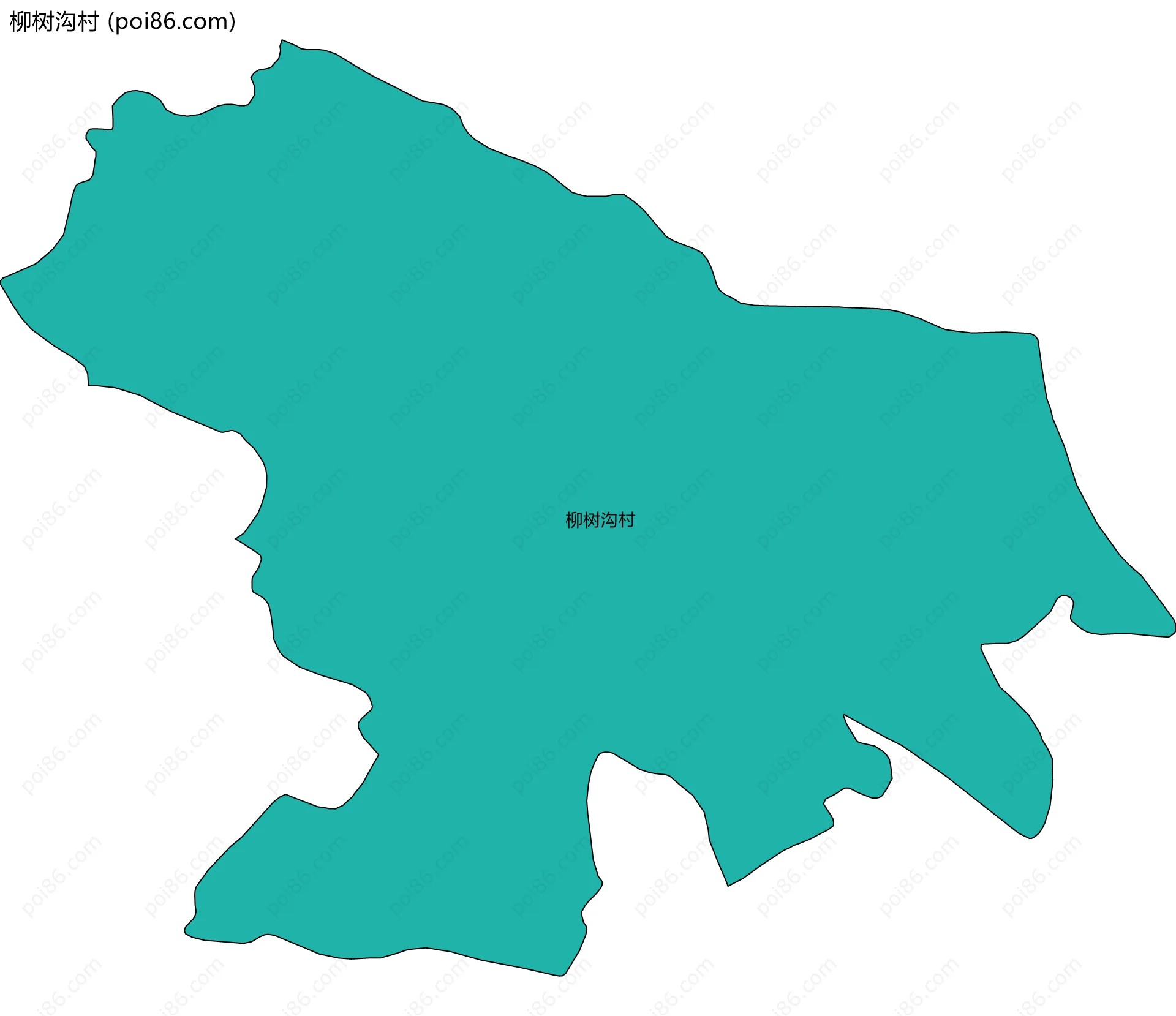 柳树沟村边界地图