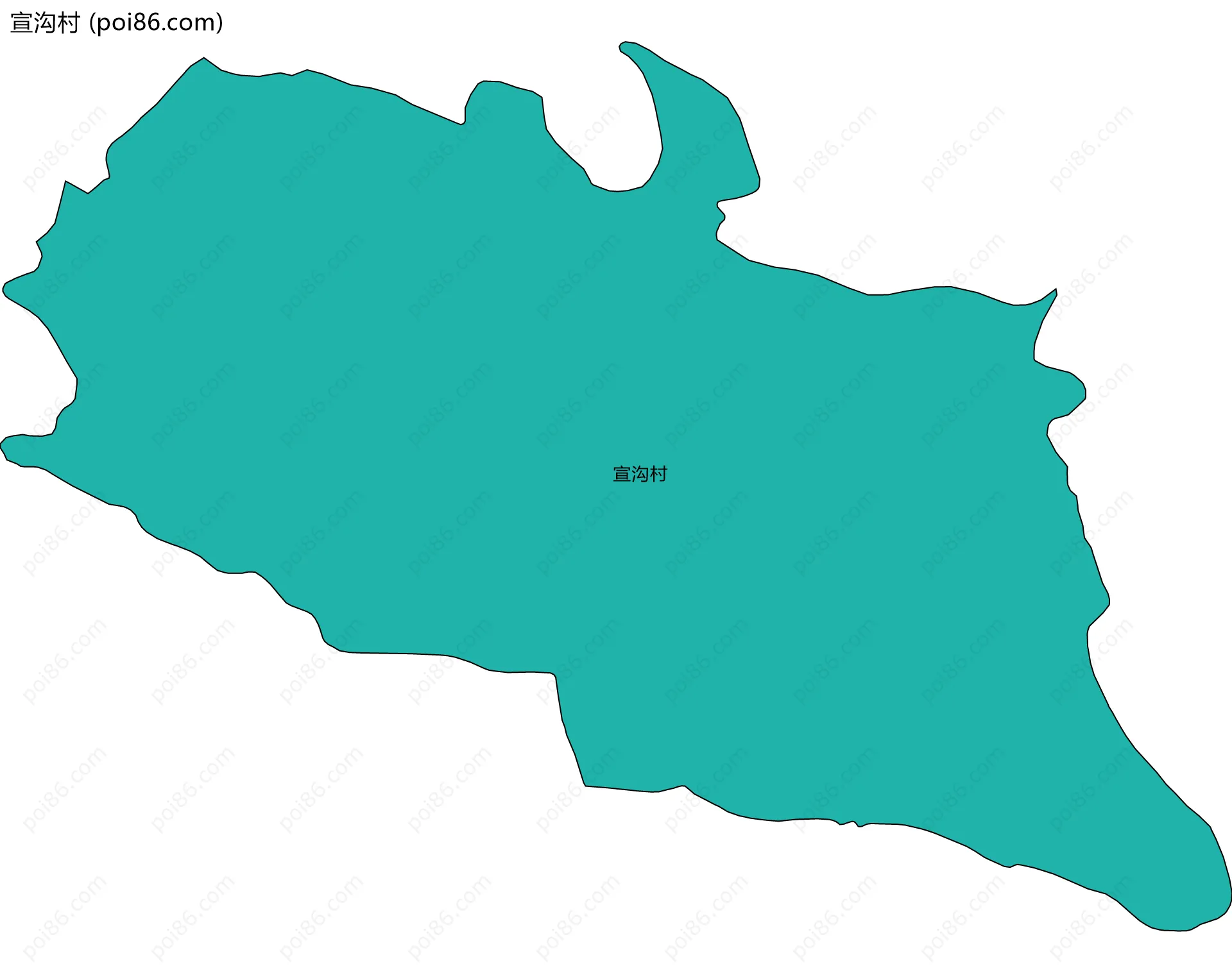 宣沟村边界地图