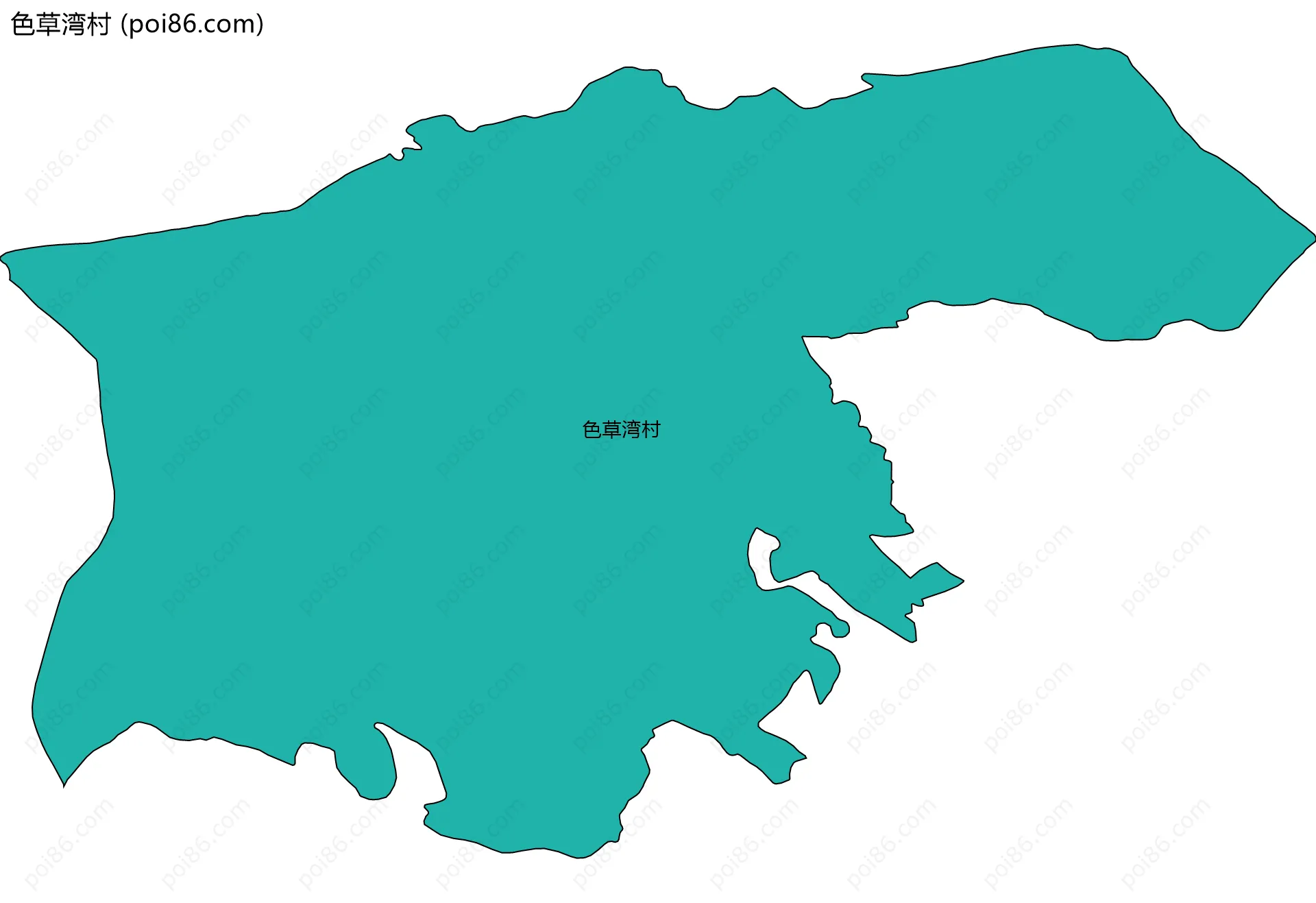 色草湾村边界地图