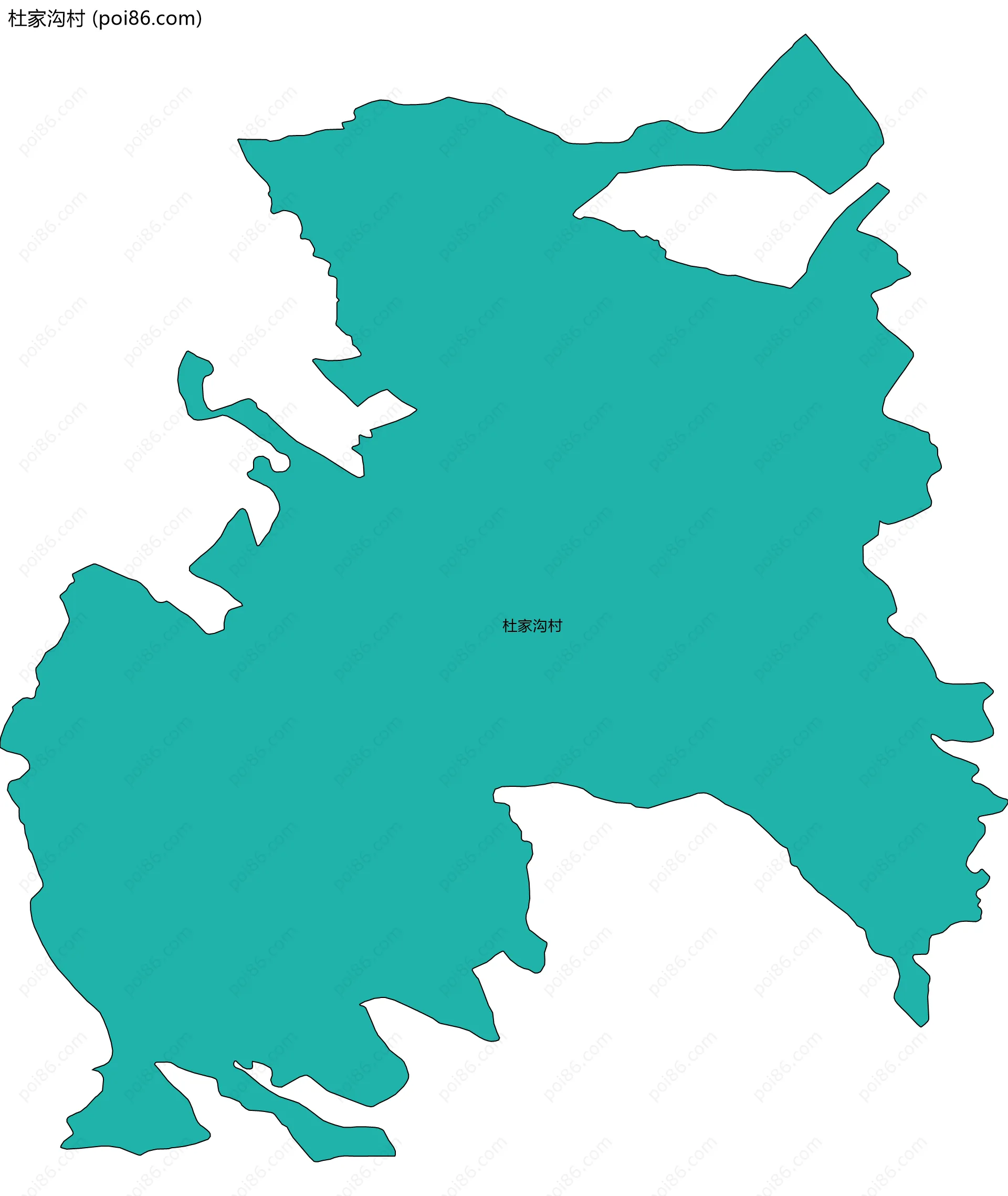 杜家沟村边界地图