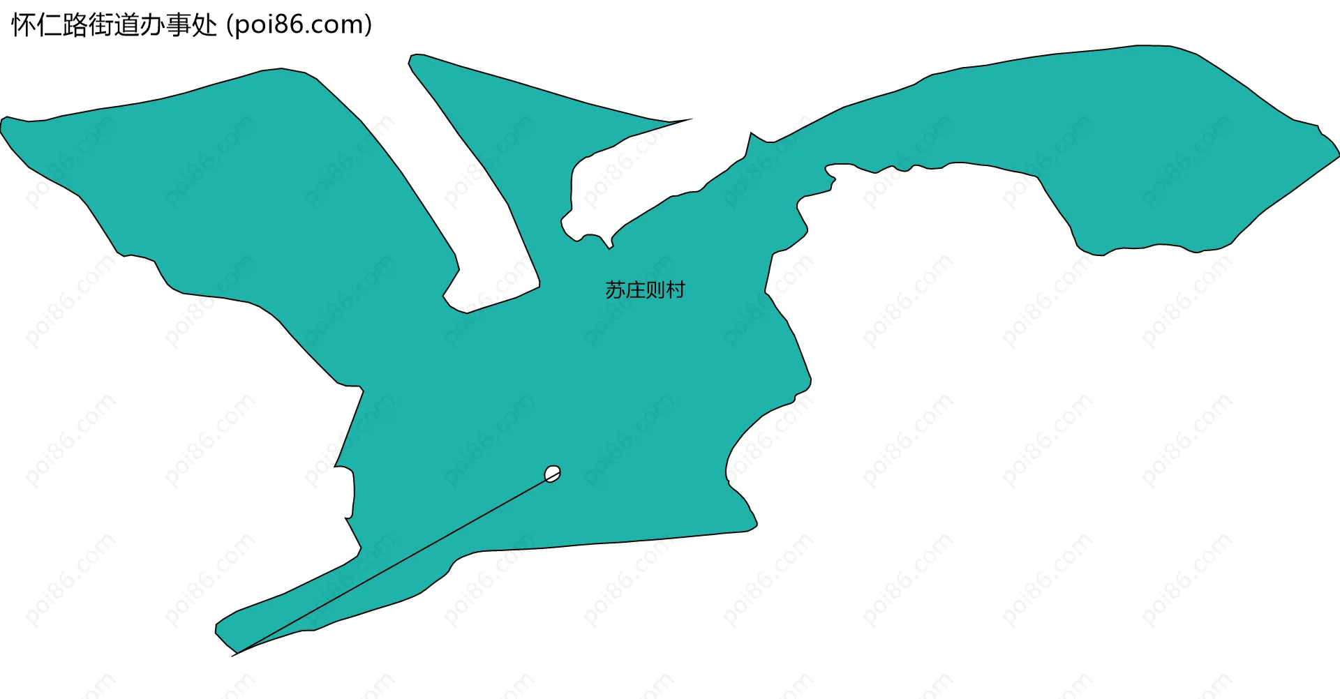 怀仁路街道办事处边界地图(五级行政区划)