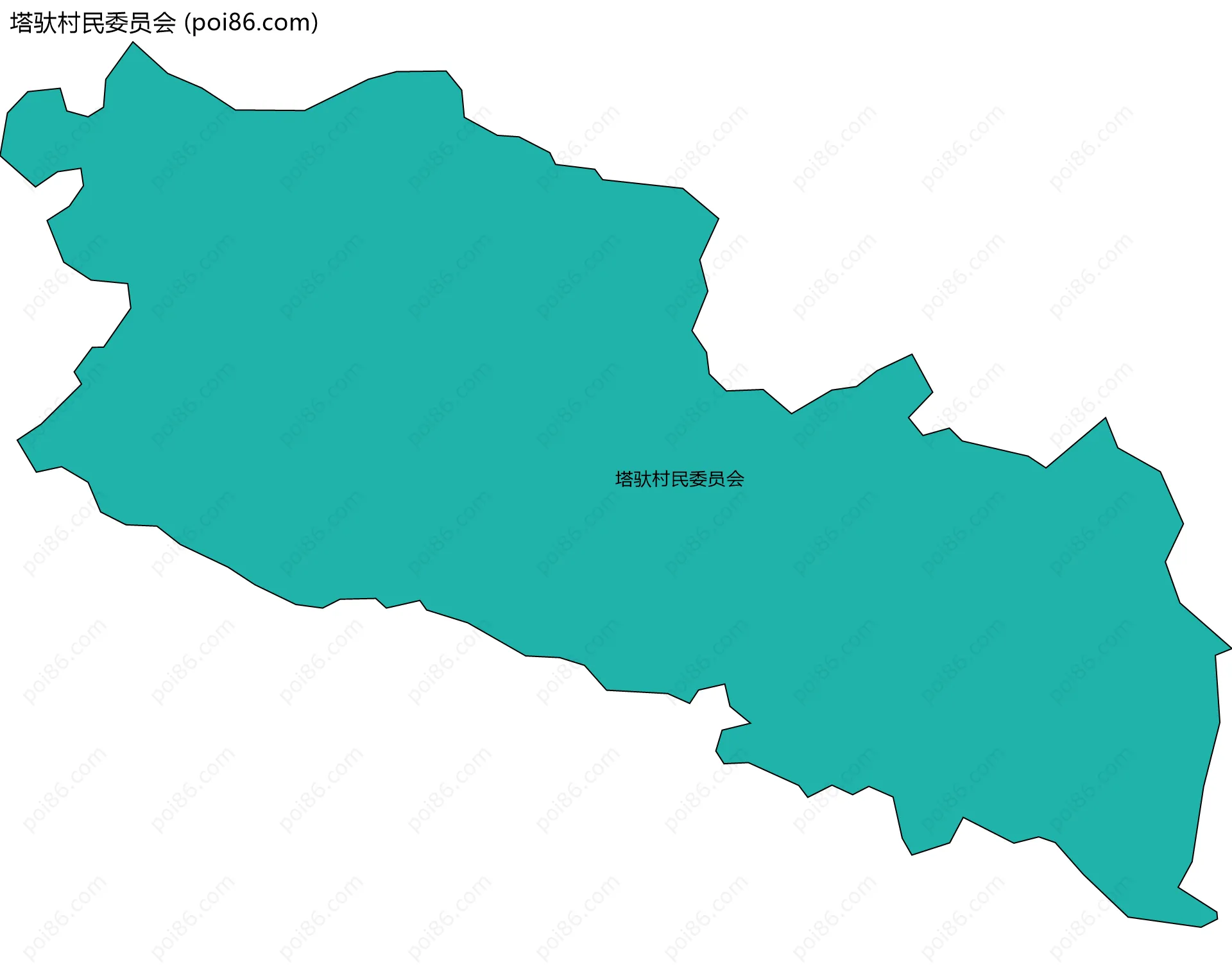 塔驮村民委员会边界地图