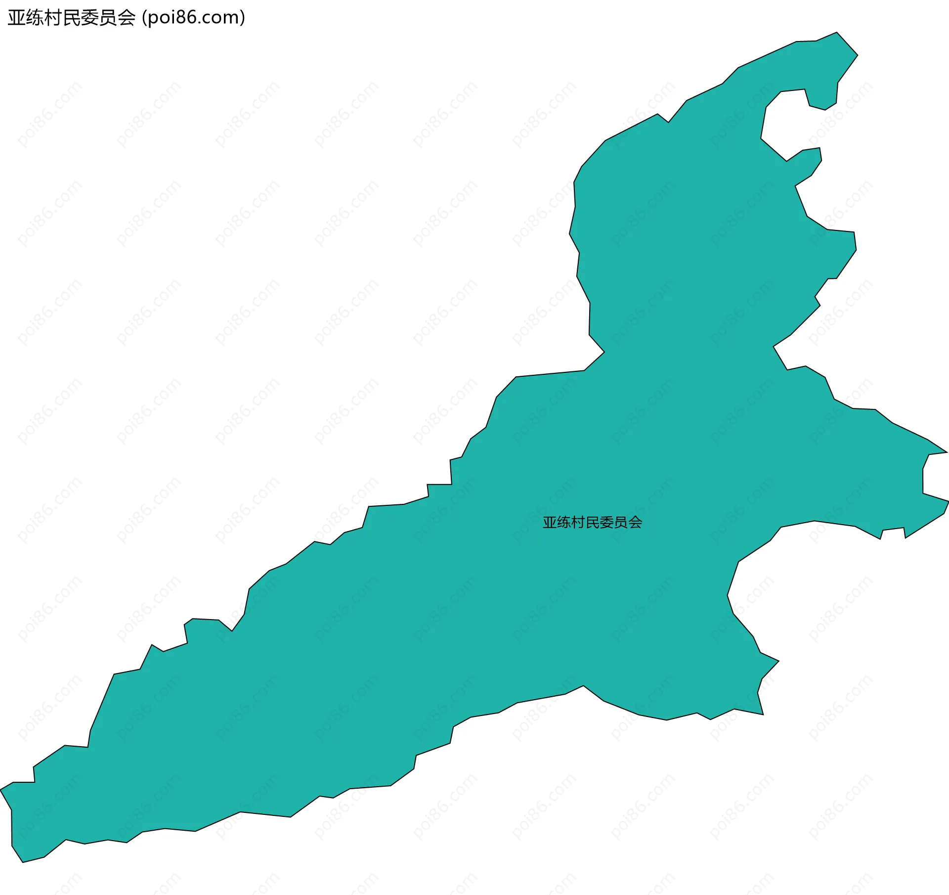 亚练村民委员会边界地图