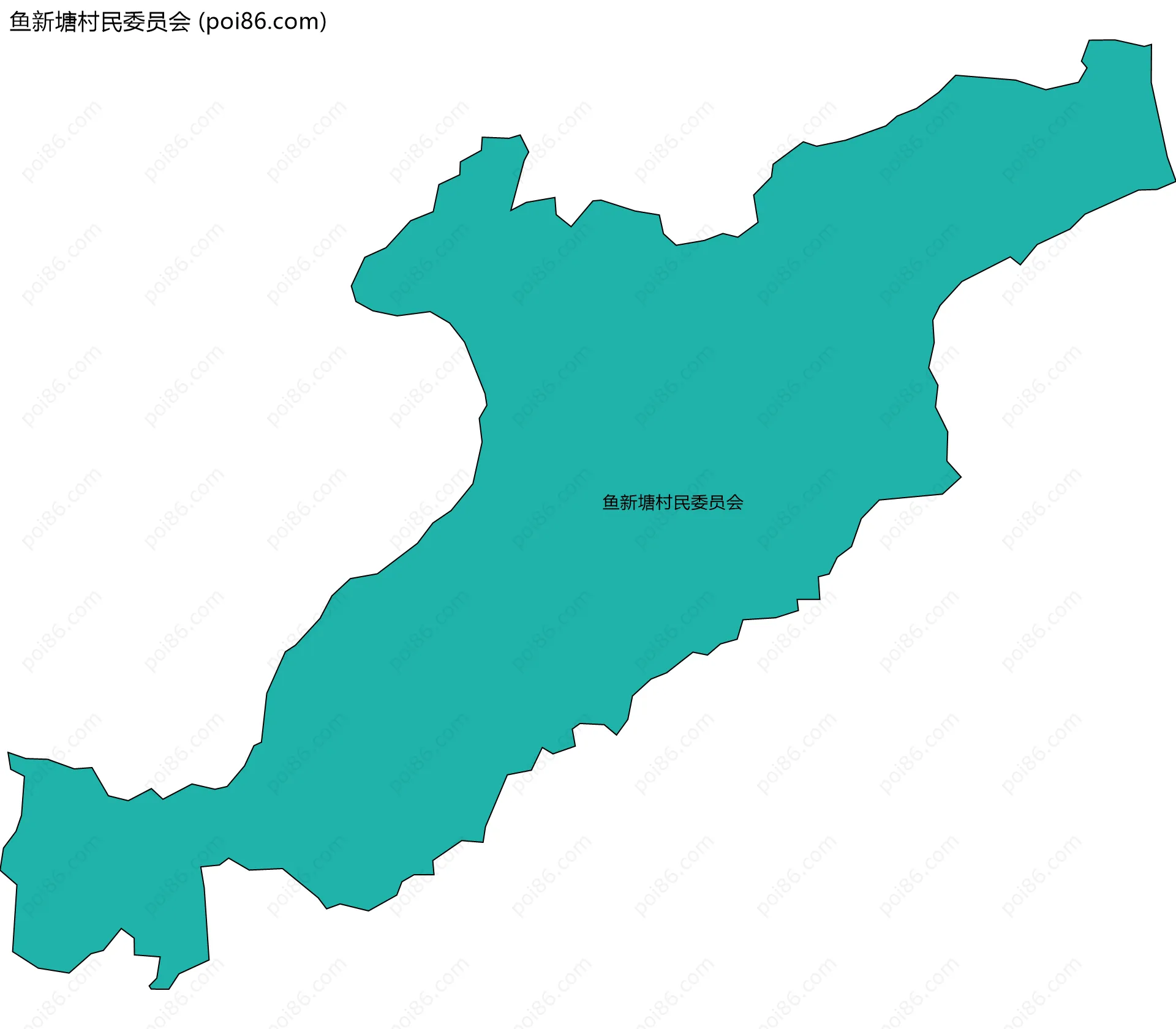 鱼新塘村民委员会边界地图