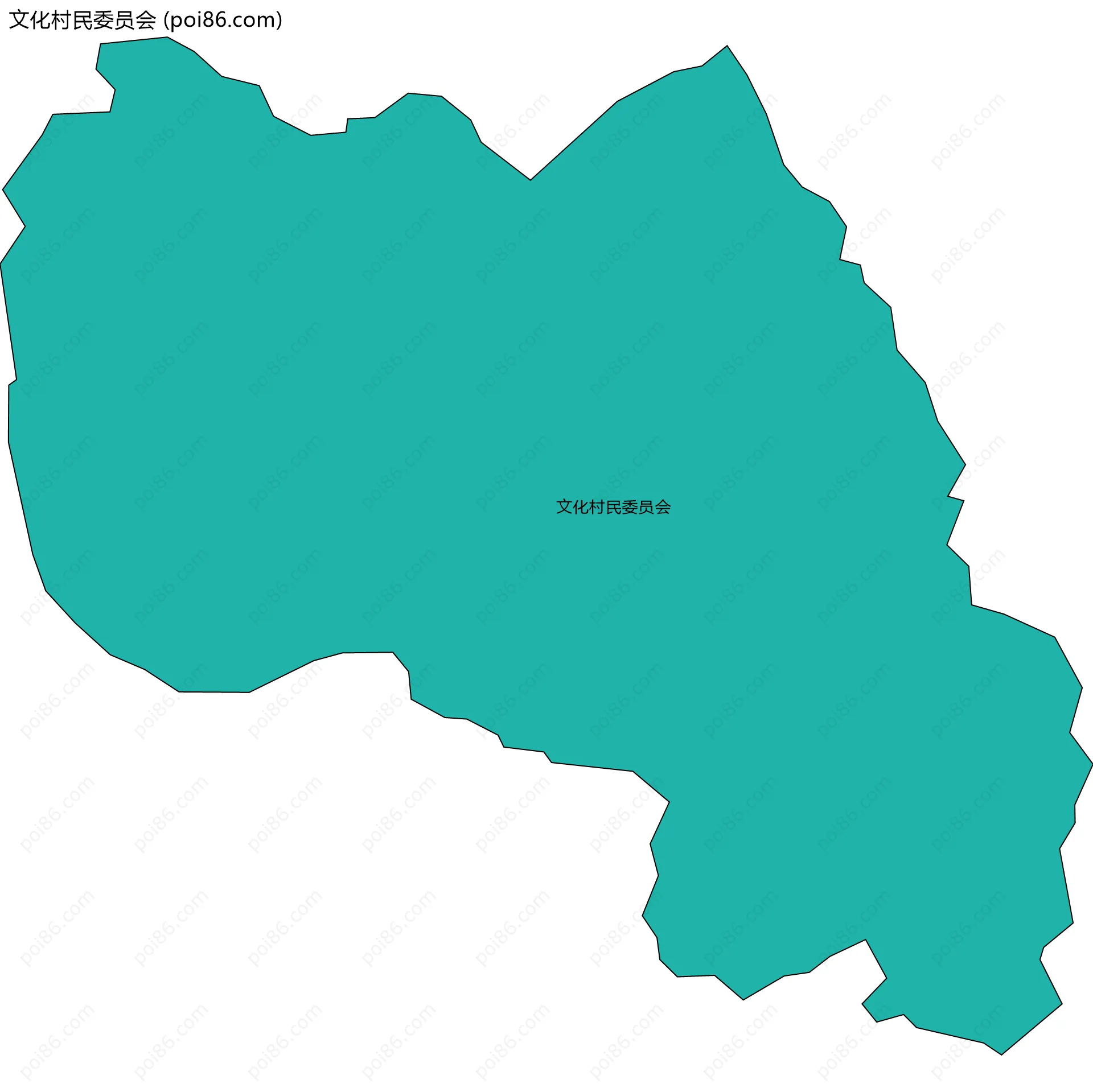 文化村民委员会边界地图