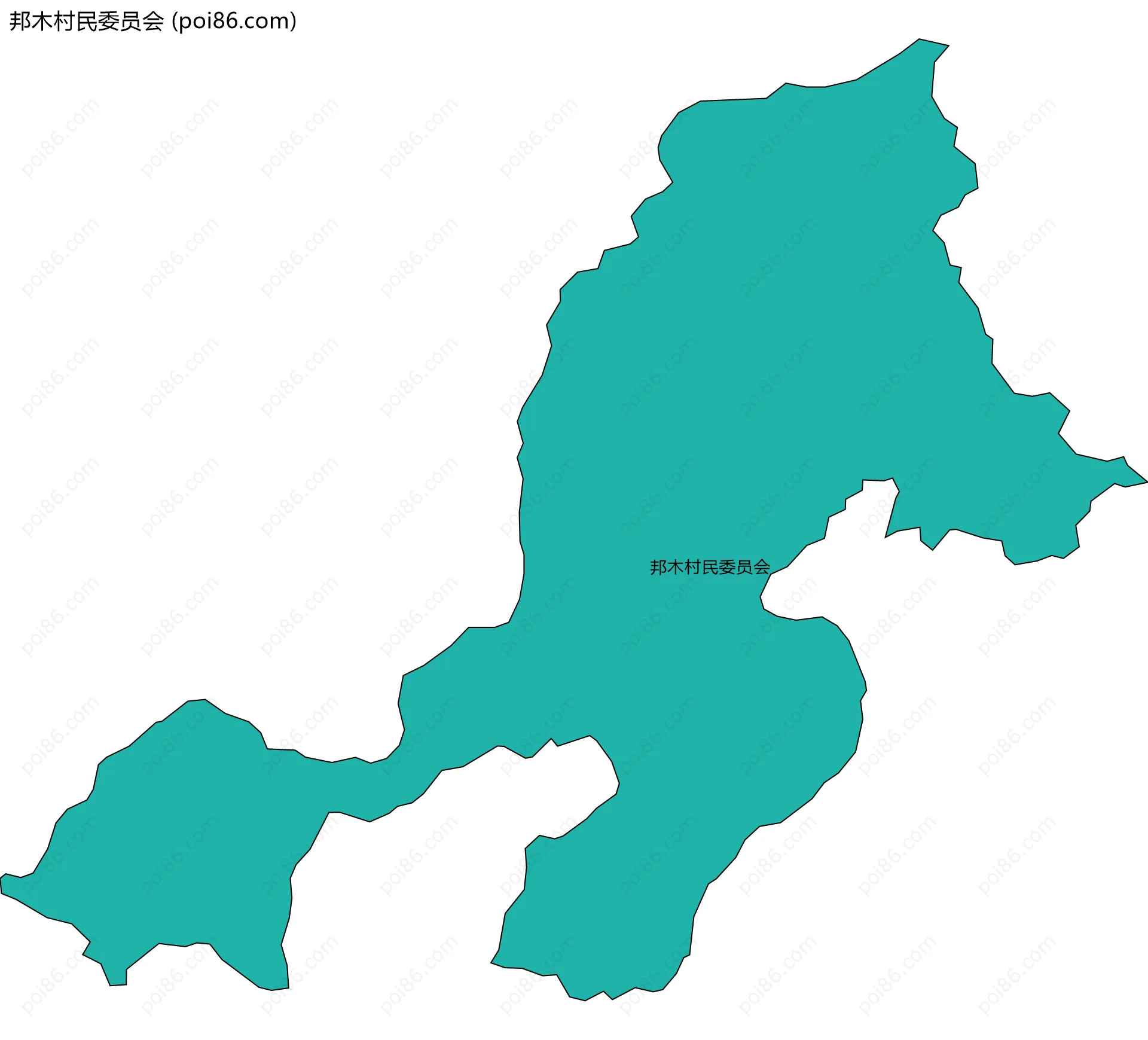 邦木村民委员会边界地图