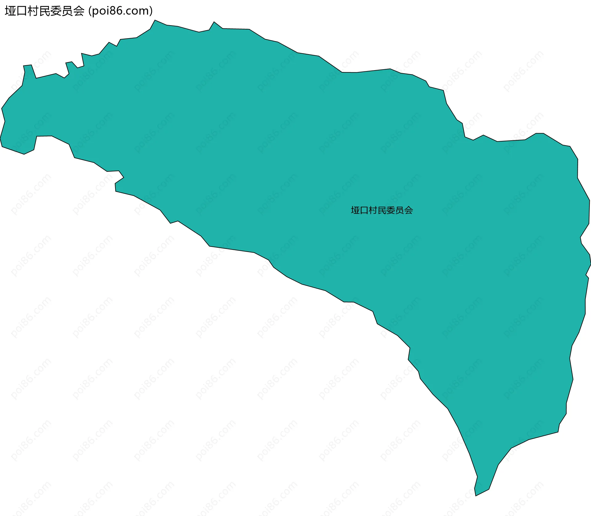 垭口村民委员会边界地图