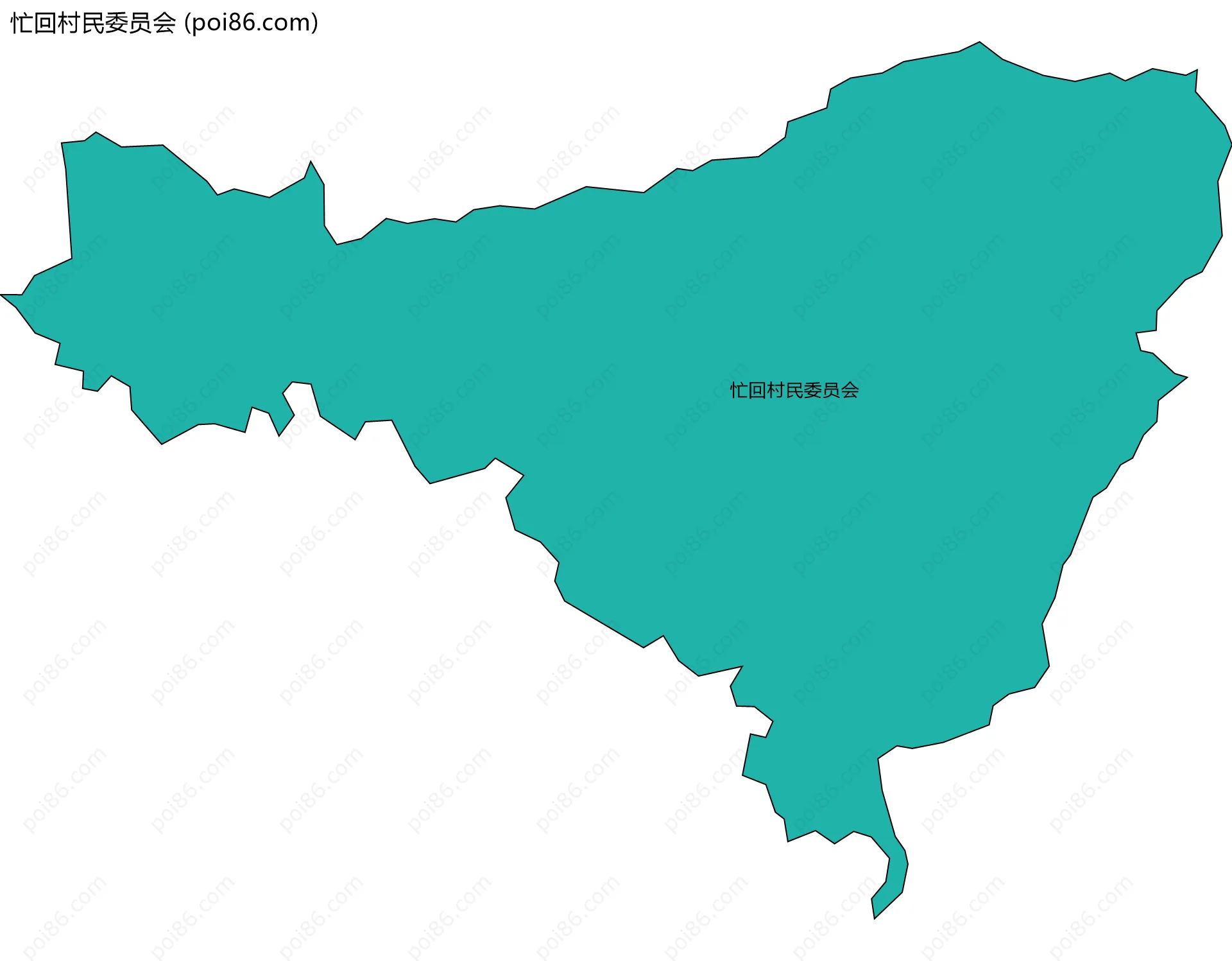 忙回村民委员会边界地图