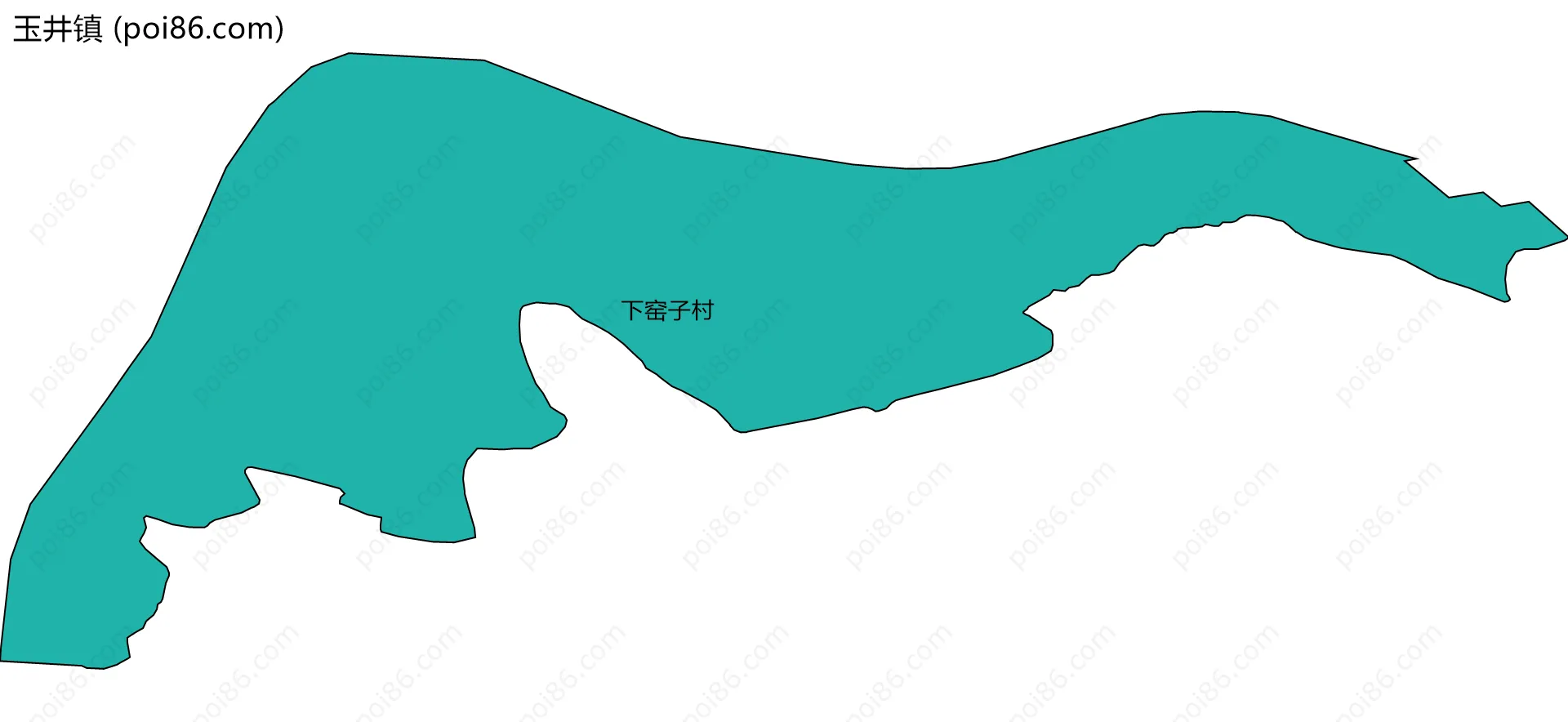 玉井镇边界地图(五级行政区划)