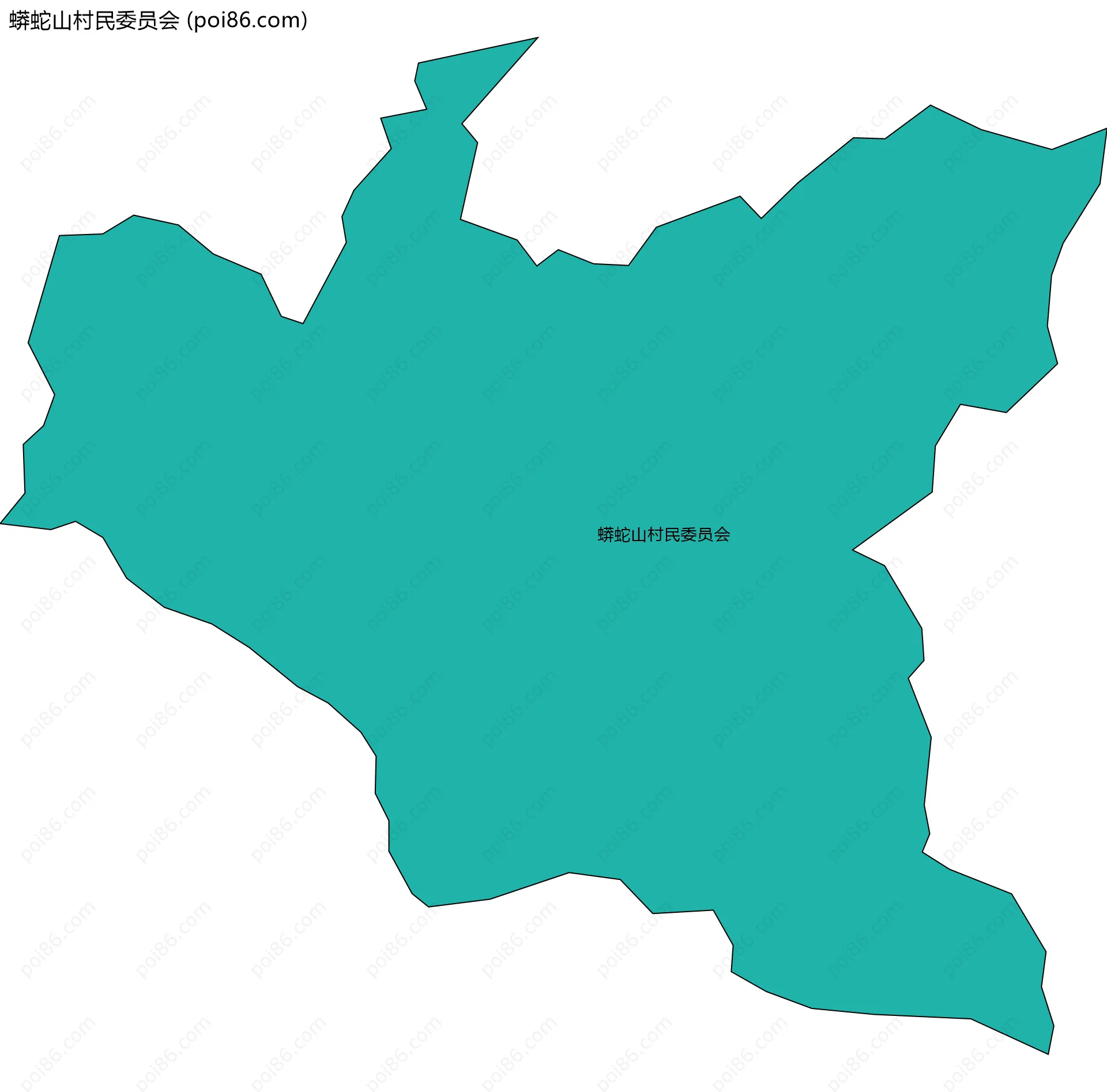 蟒蛇山村民委员会边界地图